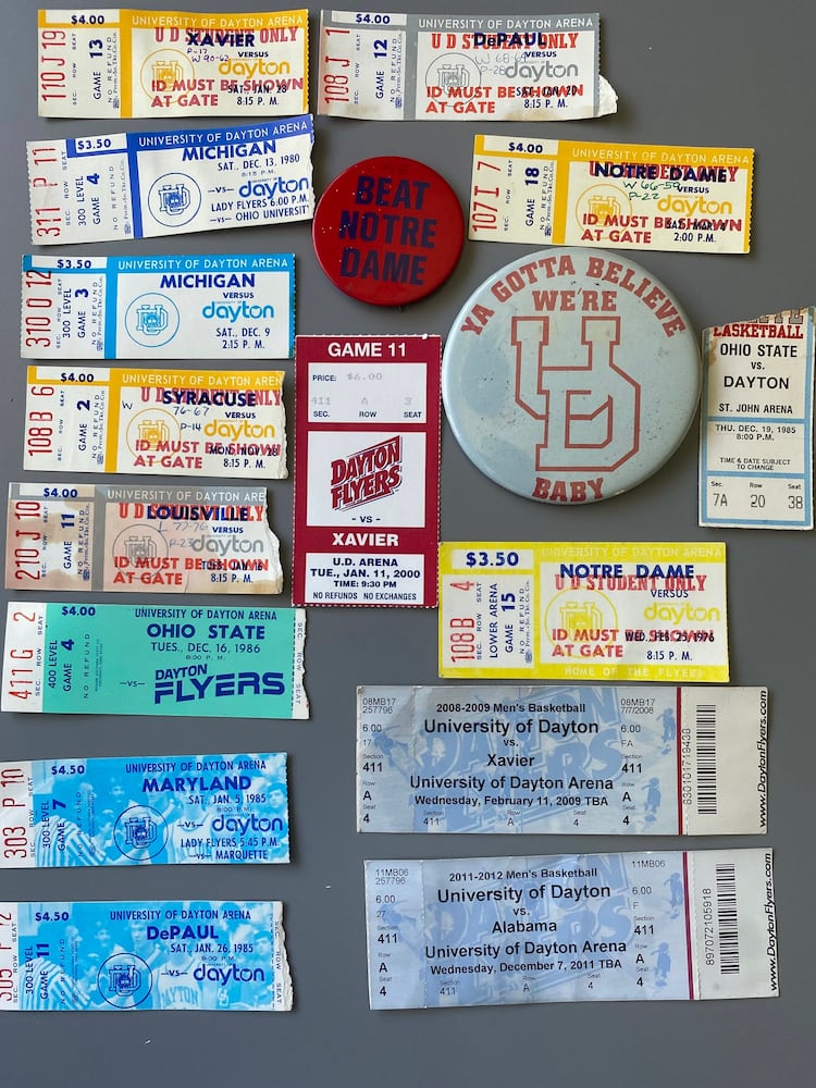 Dayton Flyers ticket stubs