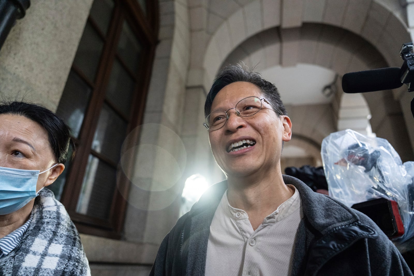 Tang Ngok-kwan, one of core members of the Hong Kong Alliance in Support of Patriotic Democratic Movements of China, leaves the Court of Final Appeal in Hong Kong, Thursday, March 6, 2025. (AP Photo/Chan Long Hei)