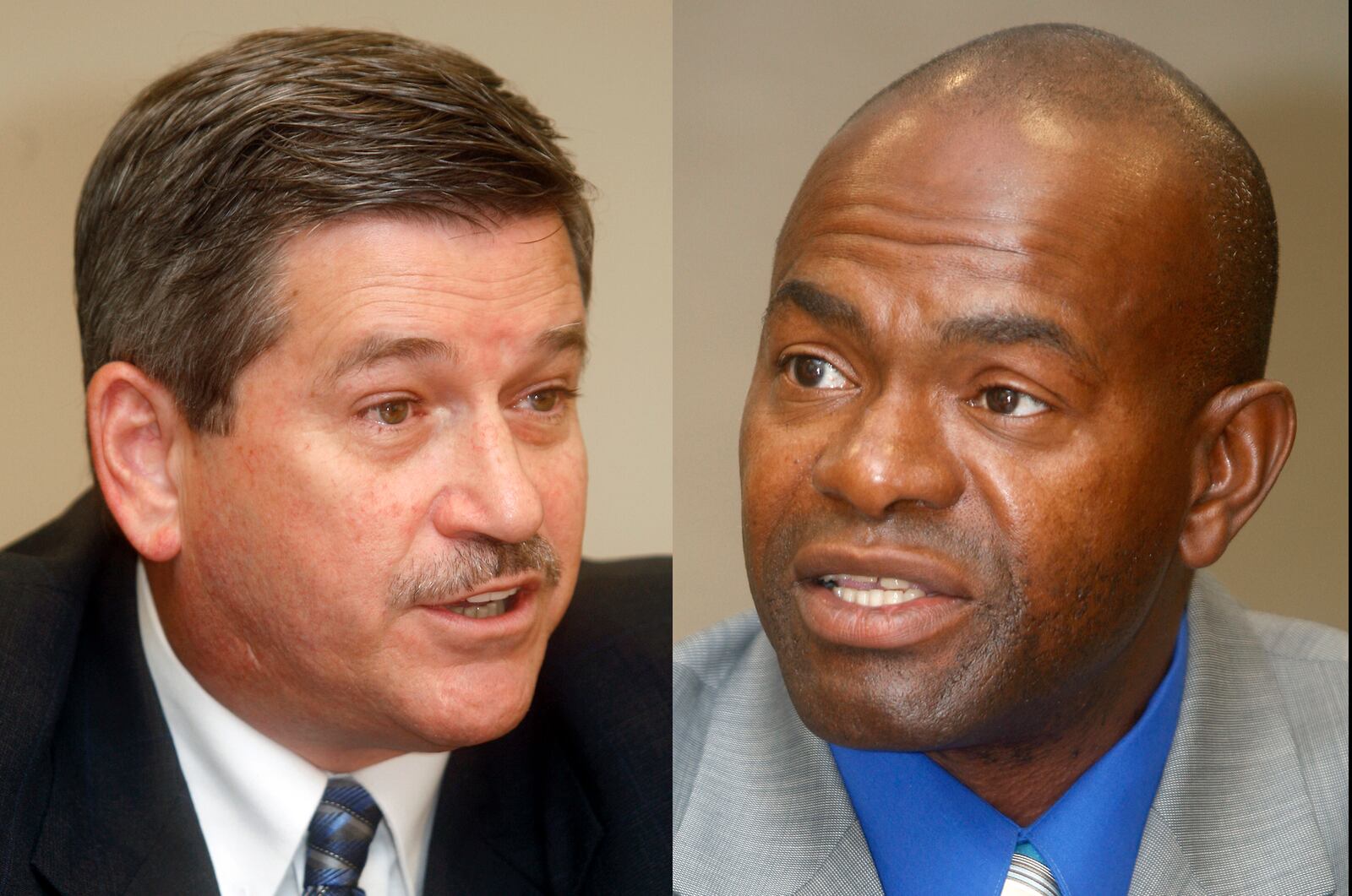 Karl Keith, incumbent Democratic Montgomery County Auditor, left, will be challenged again for the third time by Harry Bossey, a Republican. STAFF FILE