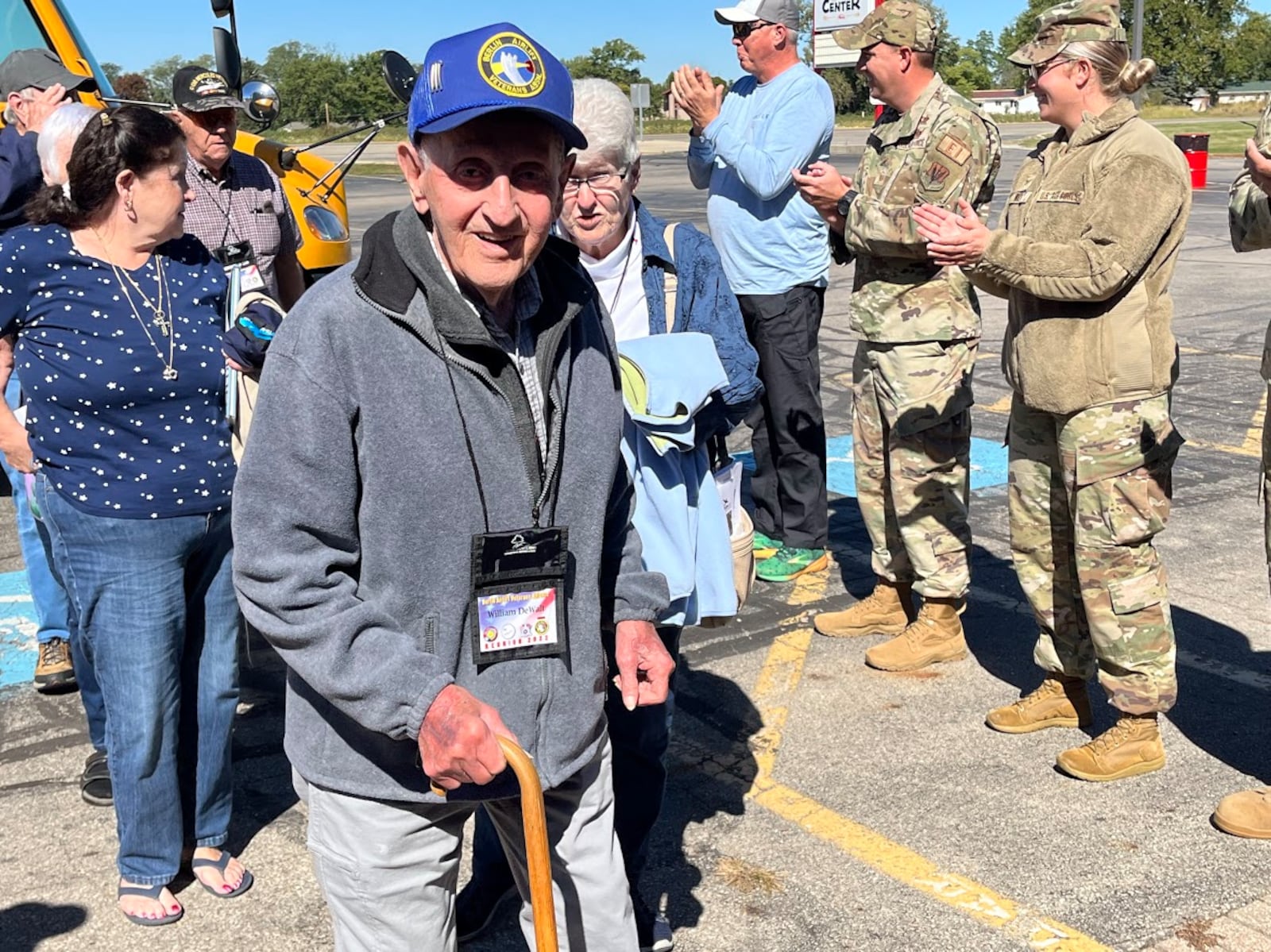 Veteran William DeWalt, visiting Young's Jersey Dairy Friday Sept. 2022. THOMAS GNAU/STAFF