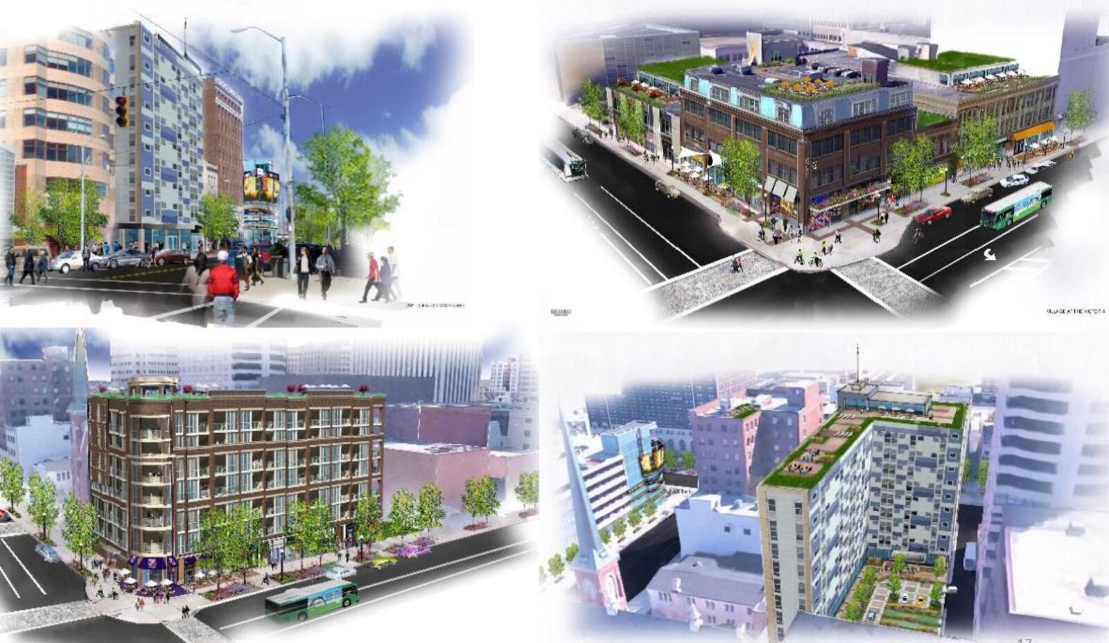 Conceptual renderings for downtown Dayton. CONTRIBUTED