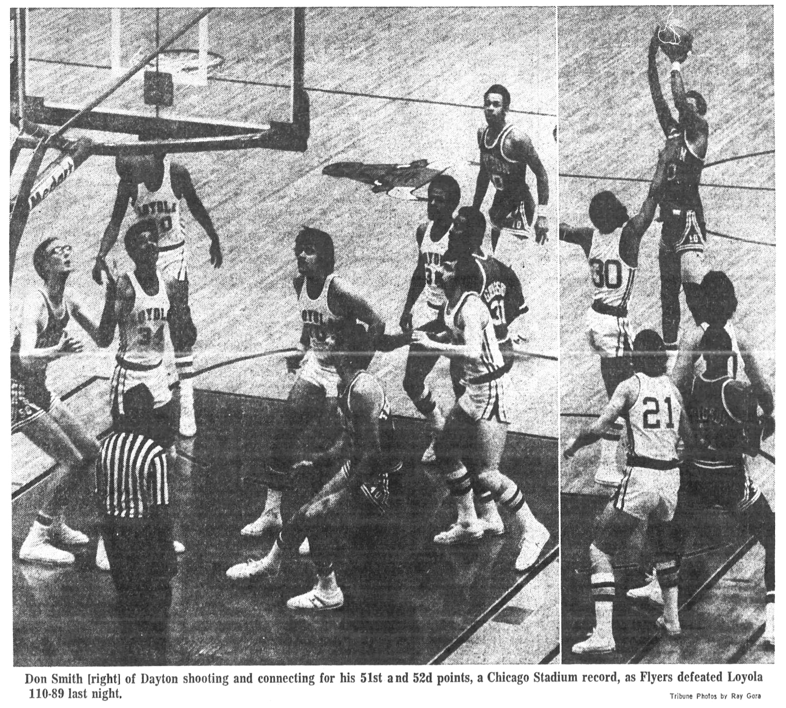 Donald Smith set the all-time single-game scoring record for the University of Dayton by putting up 52 points against Chicago Loyola in 1973. CHICAGO TRIBUNE PHOTO BY RAY GORA