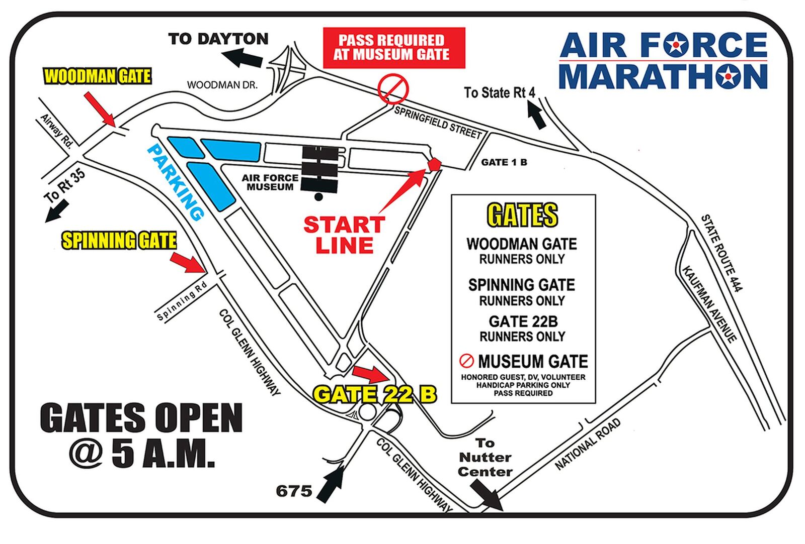 Marathon parking map.