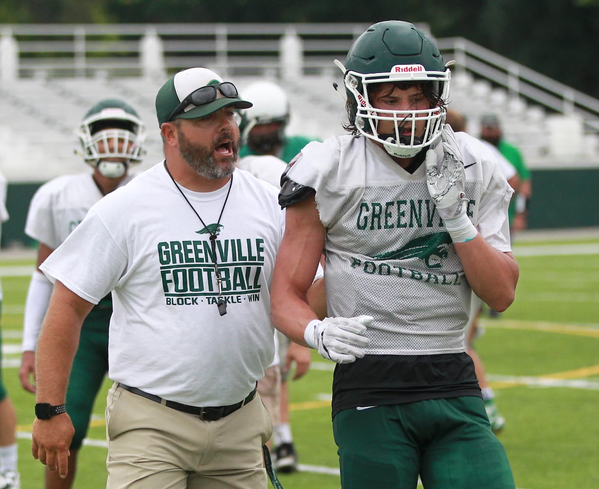 PHOTOS: Celina at Greenville, preseason football scrimmage