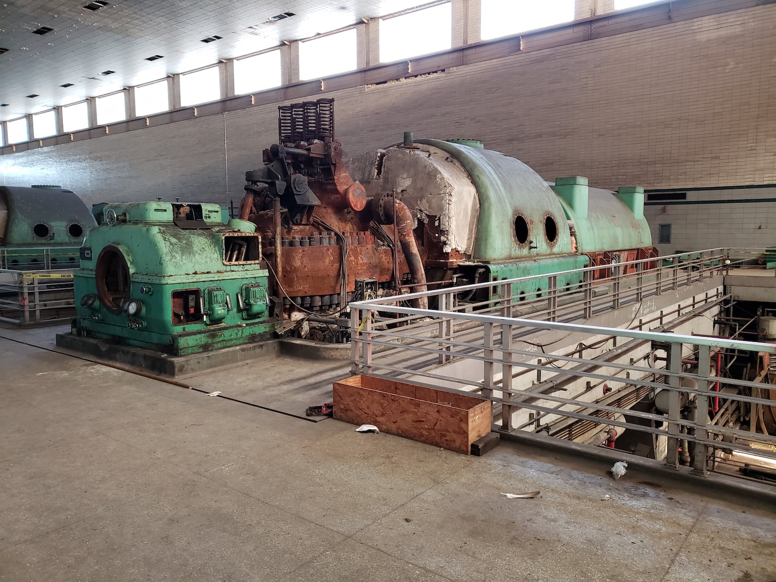 The interior turbine deck, or part of it, within the old O.H. Hutchings Generating Station in Miamisburg. Contributed