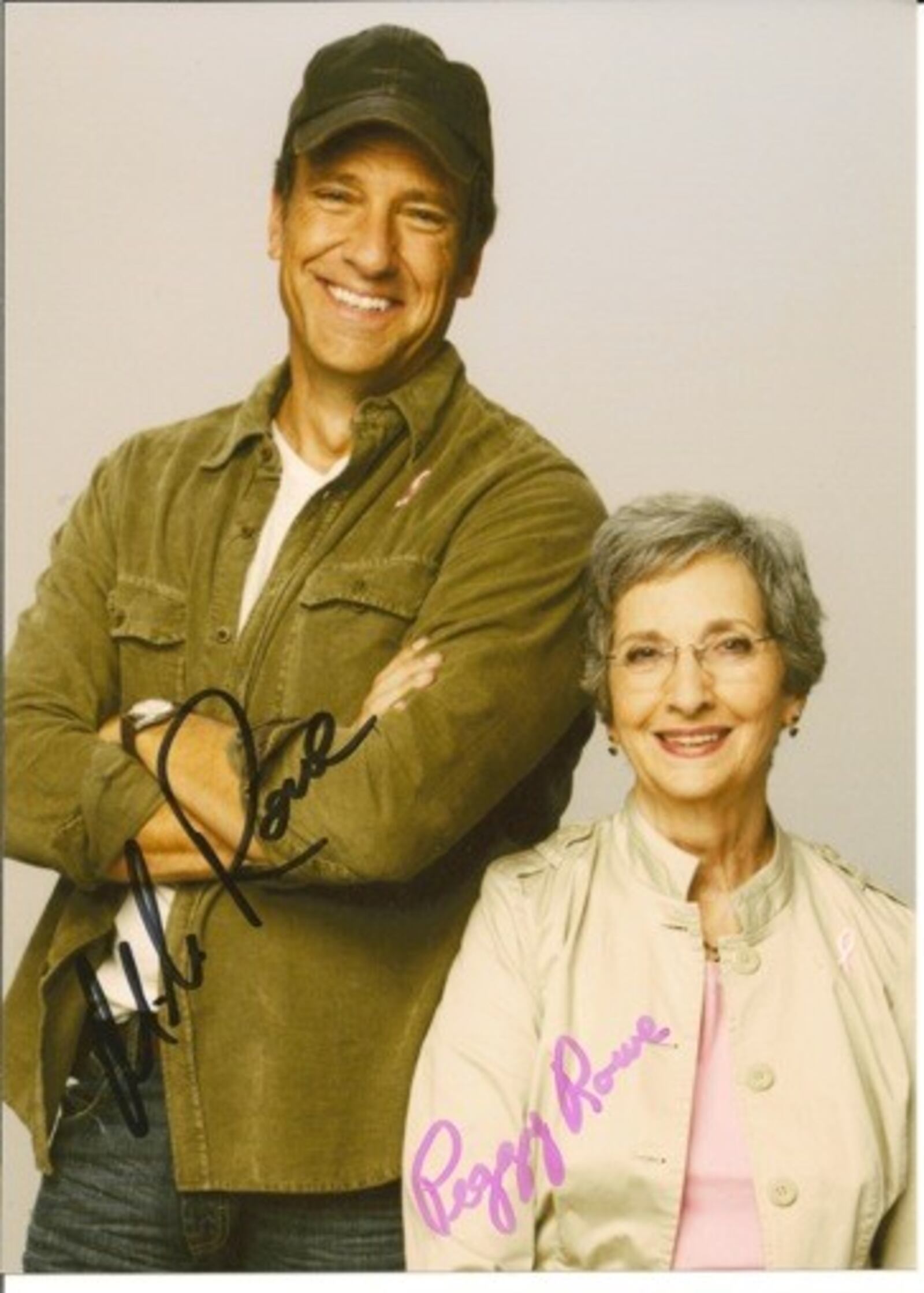 Humor writer Peggy Rowe and her TV personality son, Mike Rowe. Submitted