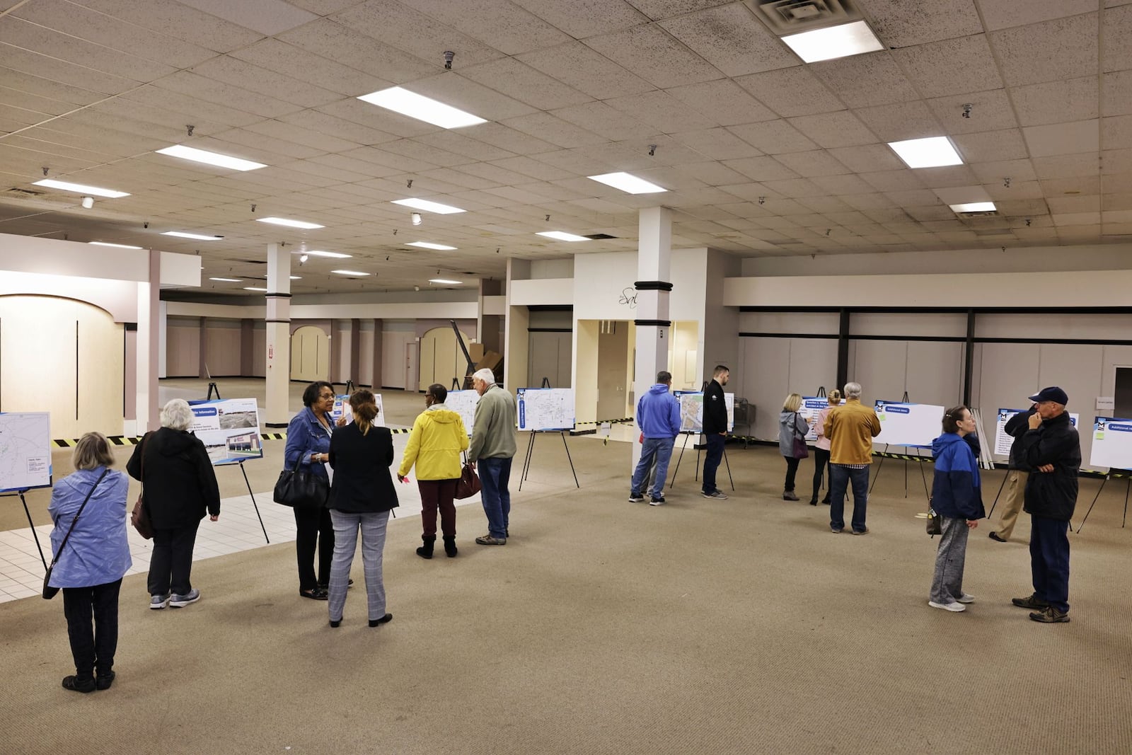 The city of Middletown held two town hall sessions inside the former Elder-Beerman building at The Towne Mall for residents to share ideas for the future development of The Towne Mall property Monday, Dec. 16, 2024. NICK GRAHAM/STAFF