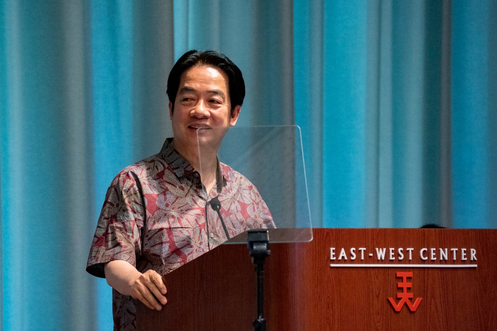 Taiwanese President Lai Ching-te is pictured before an informal private discussion during a transit stopover in Hawaii en route to visit several Pacific Islands, at the East-West Center, Sunday, Dec. 1, 2024, in Honolulu, Hawaii. (AP Photo/Mengshin Lin)