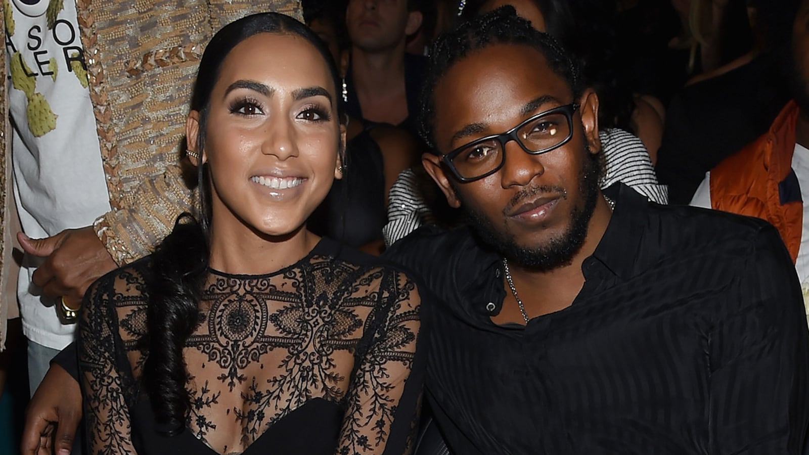 LOS ANGELES, CA - FEBRUARY 15:  Whitney Alford (L) and rapper Kendrick Lamar attend The 58th GRAMMY Awards at Staples Center on February 15, 2016 in Los Angeles, California.  (Photo by Larry Busacca/Getty Images for NARAS)