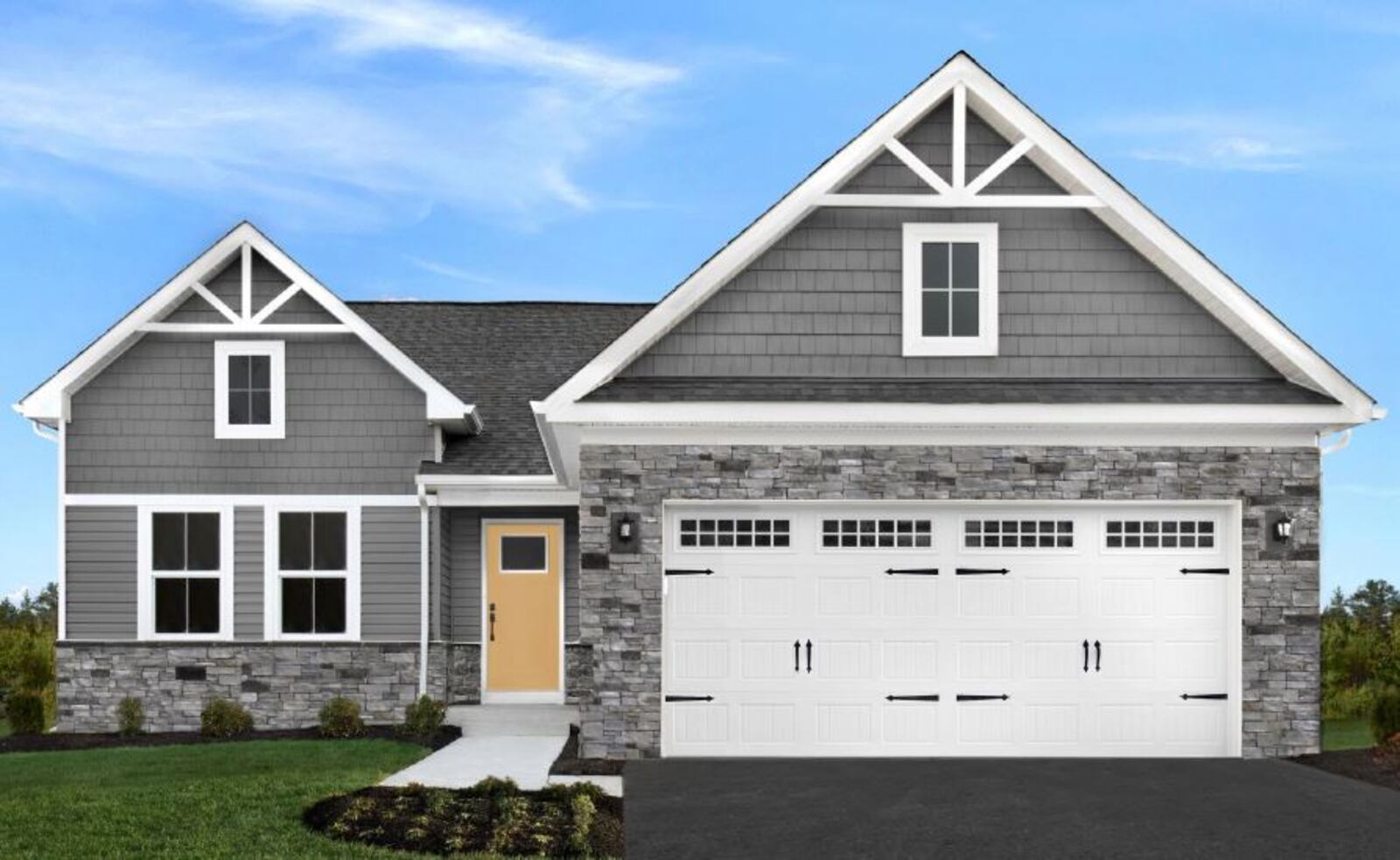 Ryan Homes' rendering of "Eden Cay" home (elevation L), with 1,723 square feet of space. CONTRIBUTED