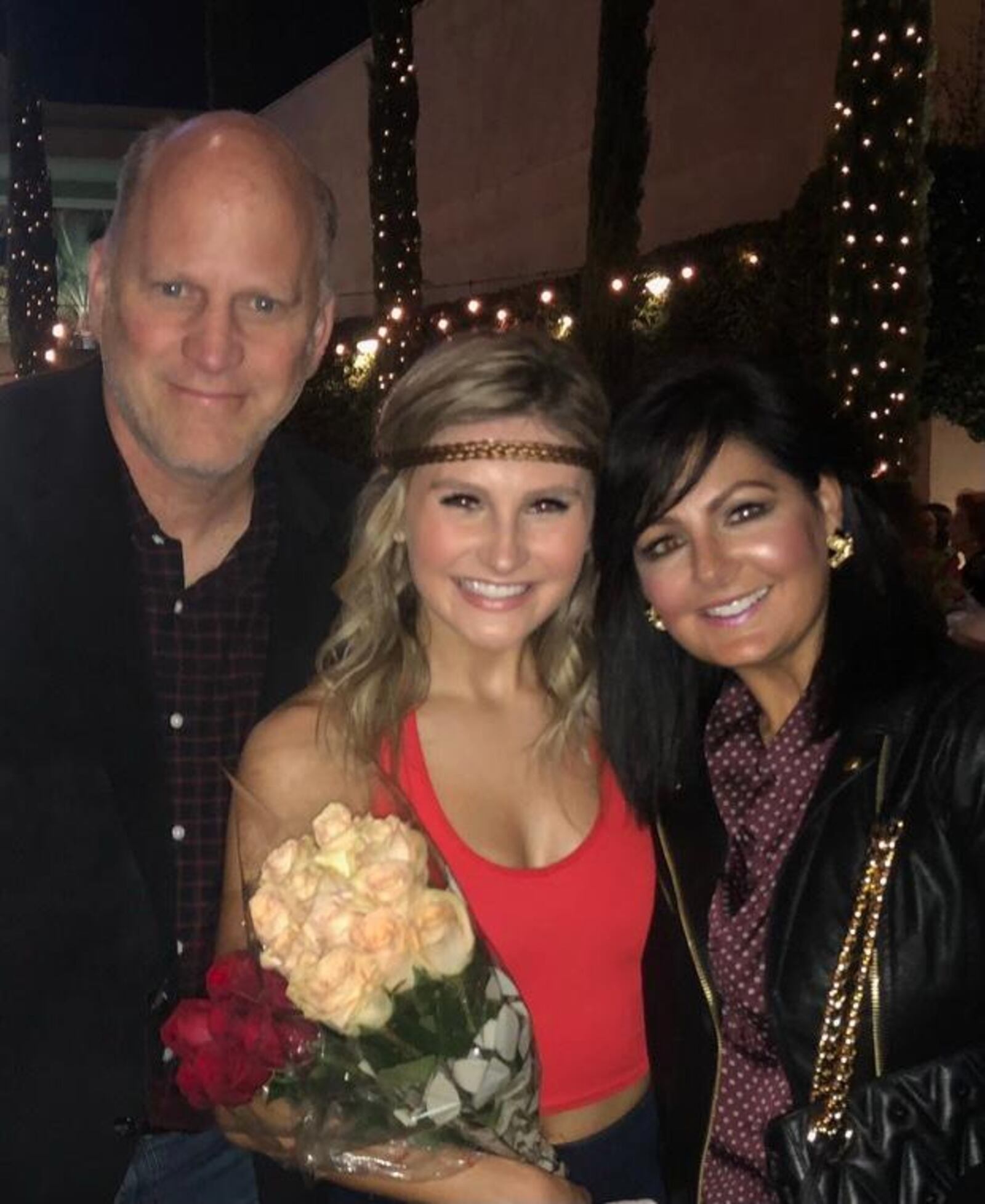 Cricket Wampler (center)  and her parents Chris and Holly celebrate her dance performance in Glendale, CA. CONTRIBUTED