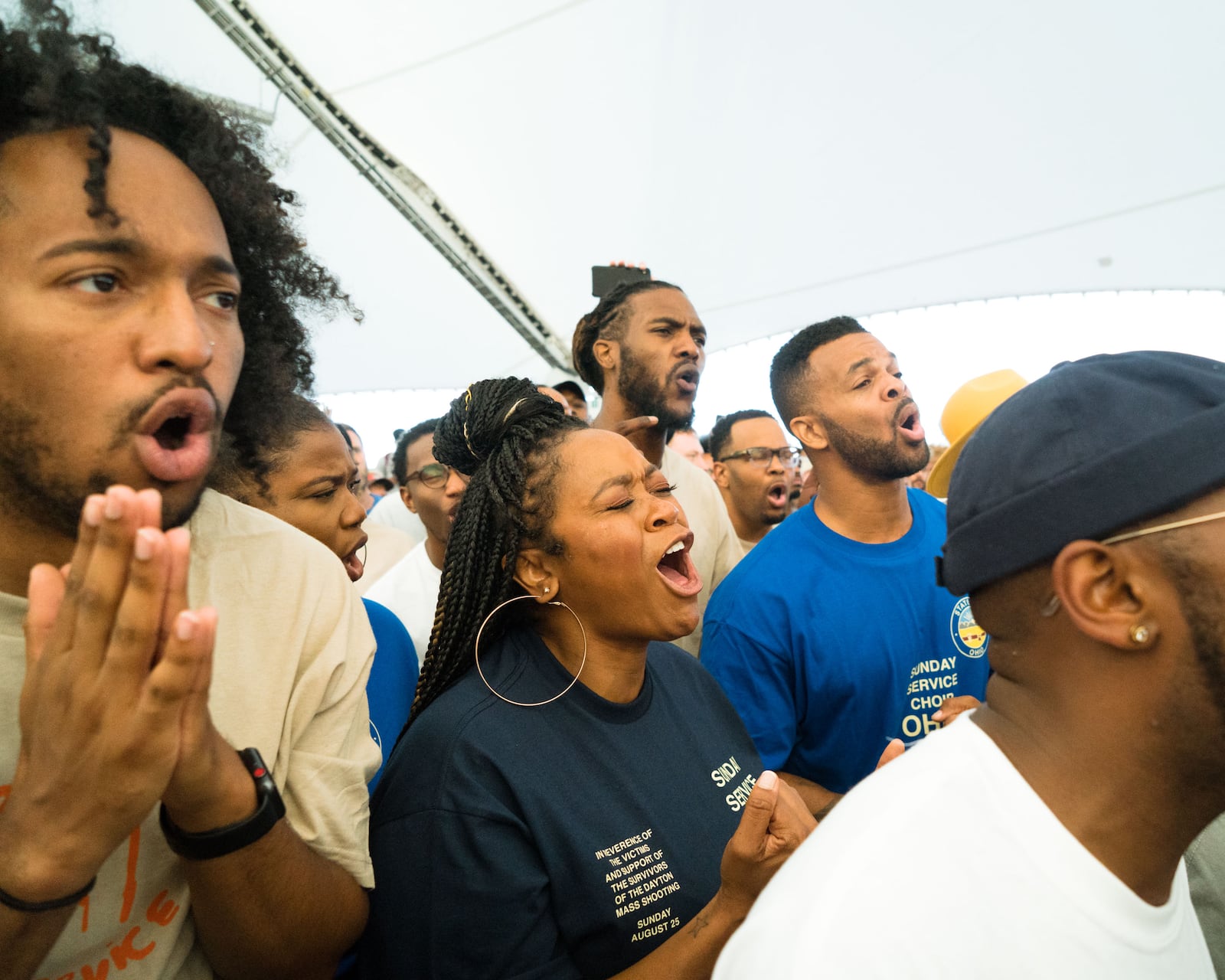 Kanye West's Sunday Service in Dayton on Aug. 25, 2019, just before Gem City Shine. AMY POWELL/CONTRIBUTED