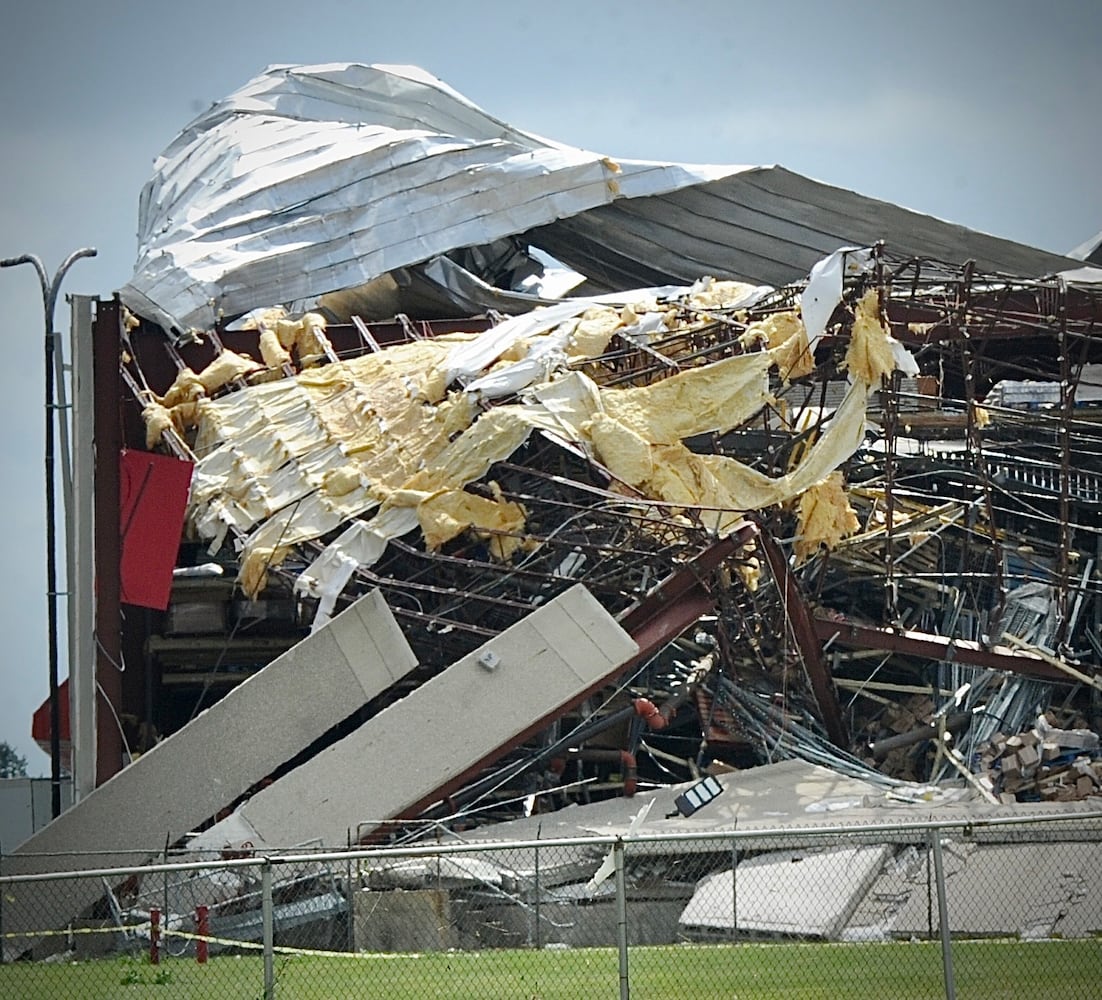 Storm damage caused by tornadoes