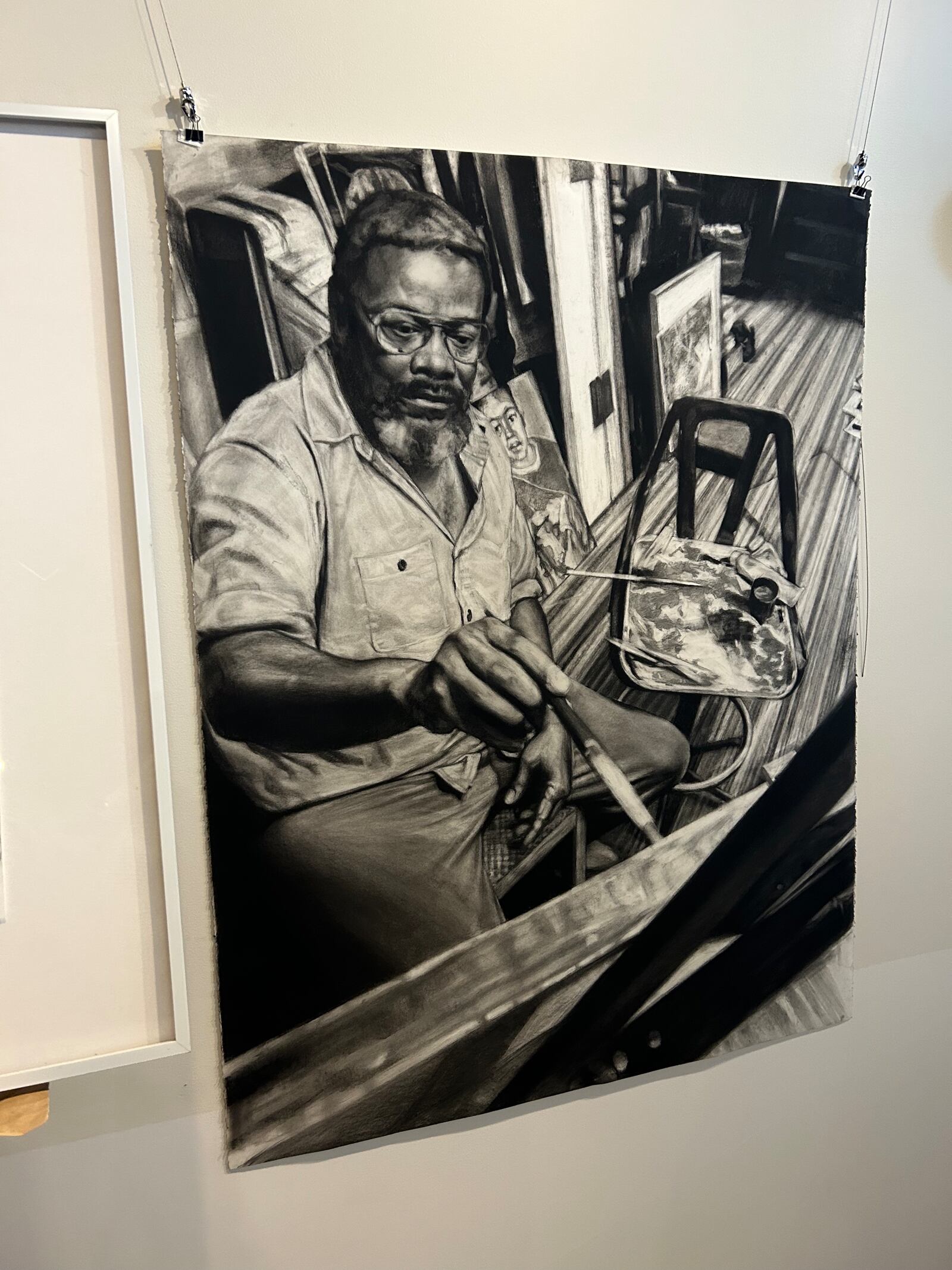 James Pate created a portrait of Curtis Barnes Sr., a notable Dayton artist. STAFF