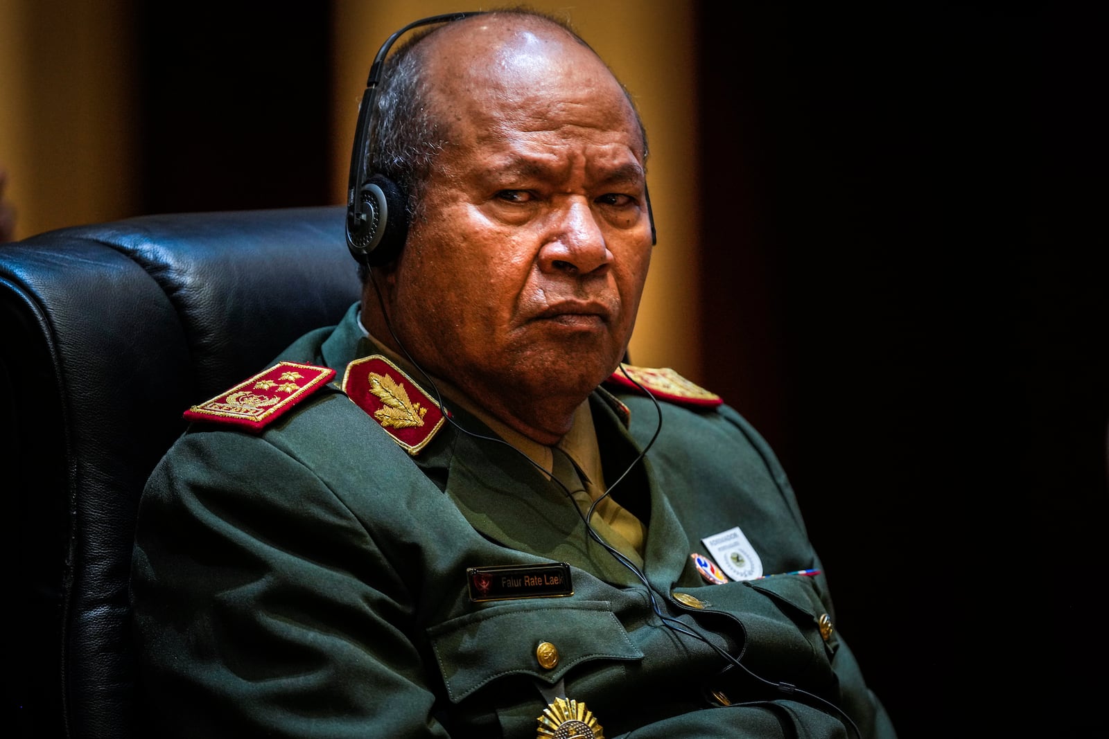 East Timor's Chief of Defense Force Domigos Raul listens during the Association of Southeast Asian Nations (ASEAN) defense ministers' meeting in Vientiane, Laos, Wednesday, Nov. 20, 2024. (AP Photo/Anupam Nath)