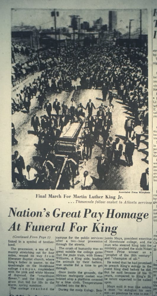 News pages tell MLK assassination story