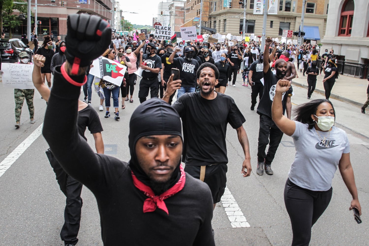 PHOTOS: Hundreds gather for protest in Dayton