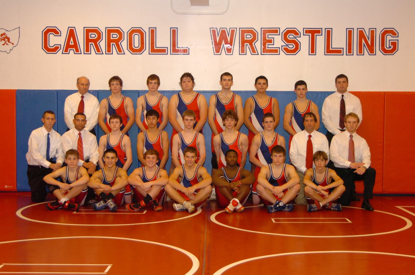 Carroll High team photo when Jeff Clemens (far right back) row was in the first of his three years at Patriots head coach and had Mark Gerhard (top row left) as his assistant. CONTRIBUTED