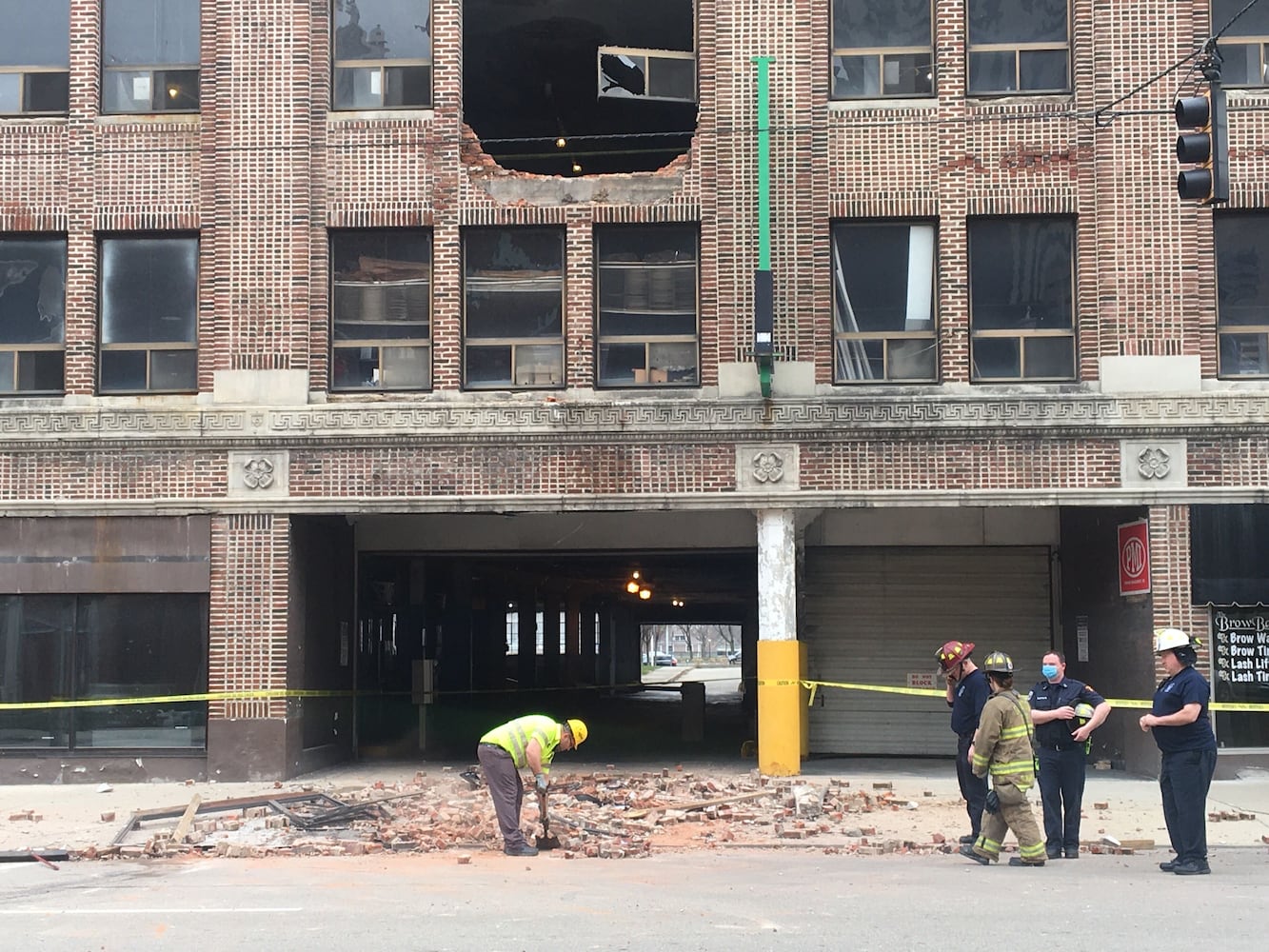 PHOTOS: Car falls from parking garage in Dayton