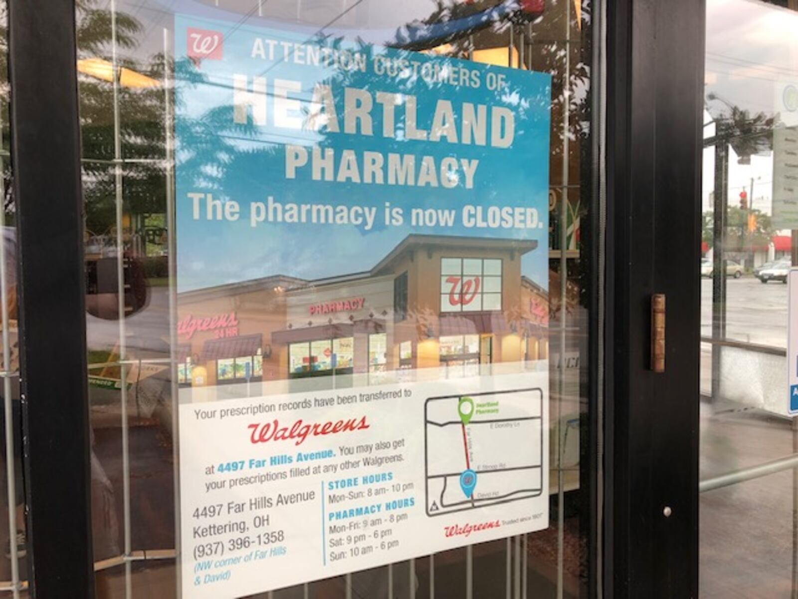 The Heartland Pharmacy at Dorothy Lane and Far Hills Avenue as well another location in Moraine were sold to Walgreens and closed. TY GREENLEES / STAFF