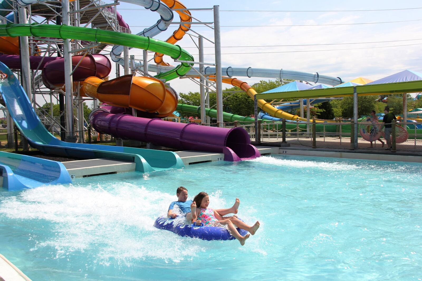 Tropical Plunge, a complex of six different water slide experiences towering nearly seven stories in Soak City Waterpark, will make its debut this weekend on May 28. CONTRIBUTED