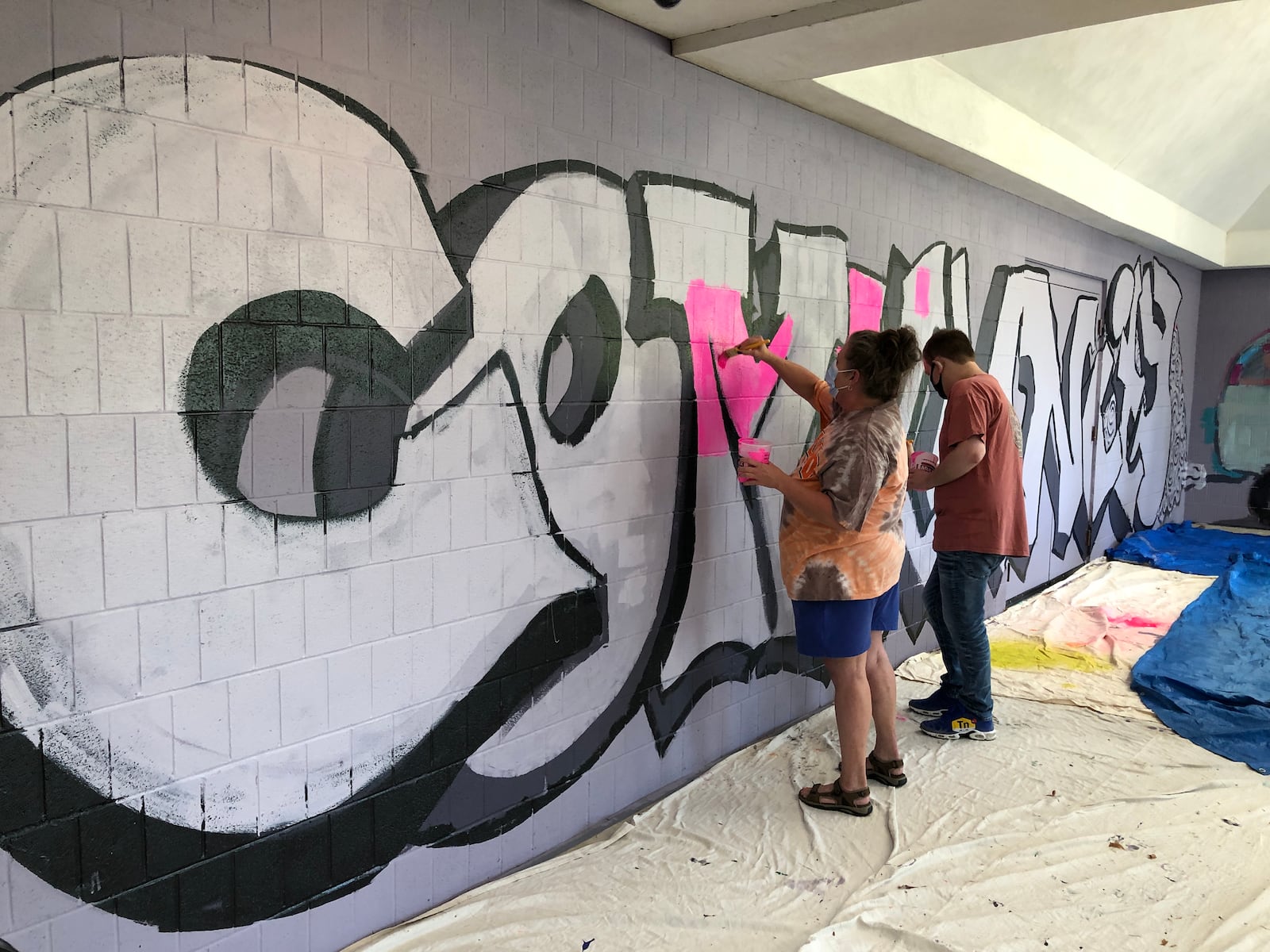 A mural project created by artists with developmental disabilities will be completed soon at Montgomery County Board of Developmental Disabilities Services. The artists, Tyler Garrett, Kent Cruea, Alicia Vencill, Carlton Canady and Kaitlyn Daugherty, collaborated with members of the community to create six  murals. CONTRIBUTED PHOTO