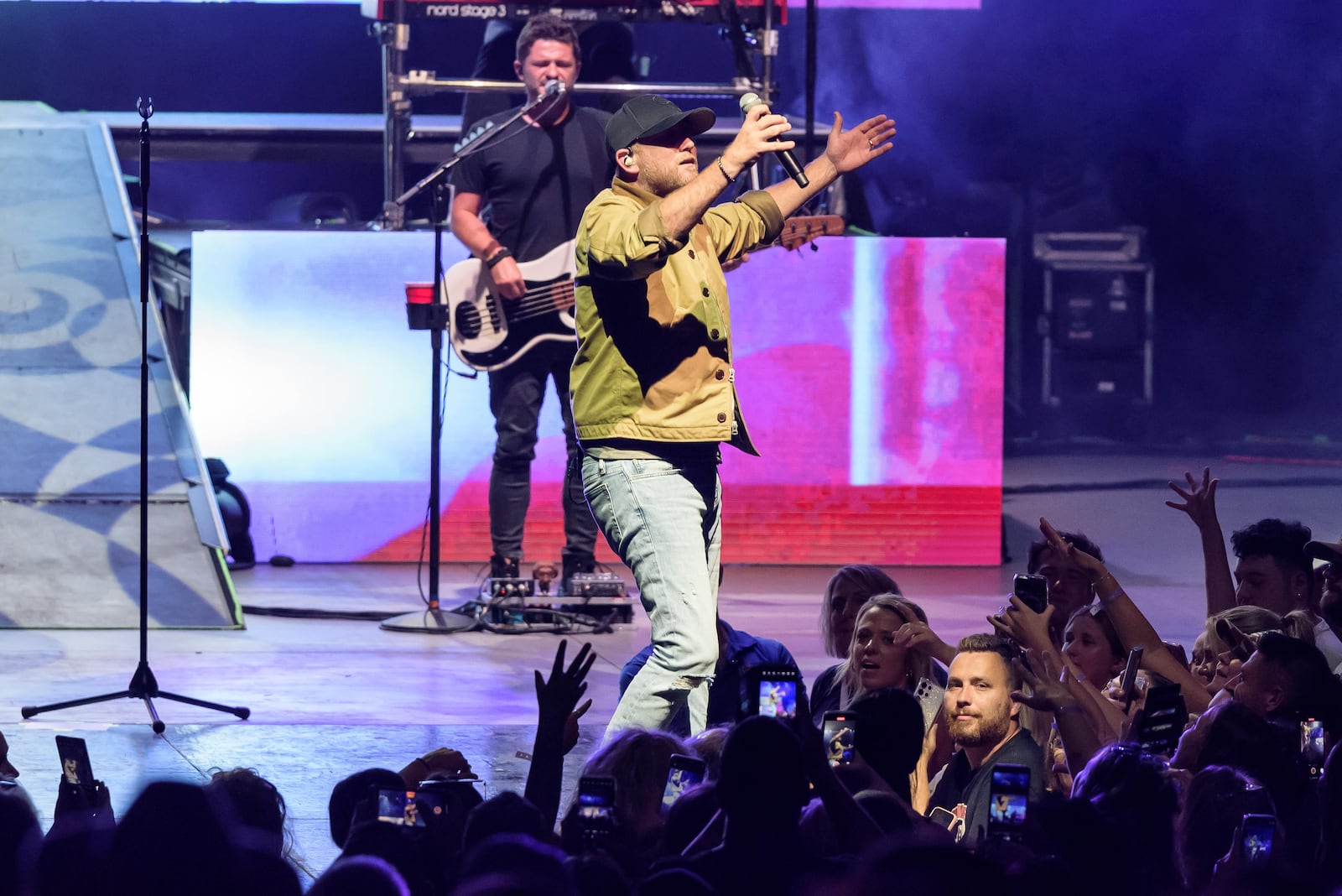 Nashville-based multi-Platinum recording artist Cole Swindell headlined Military Appreciation Night to honor local servicemen and women at the Rose Music Center at The Heights on Thursday, Sept. 5, 2024. Noah Hicks opened the show. TOM GILLIAM / CONTRIBUTING PHOTOGRAPHER