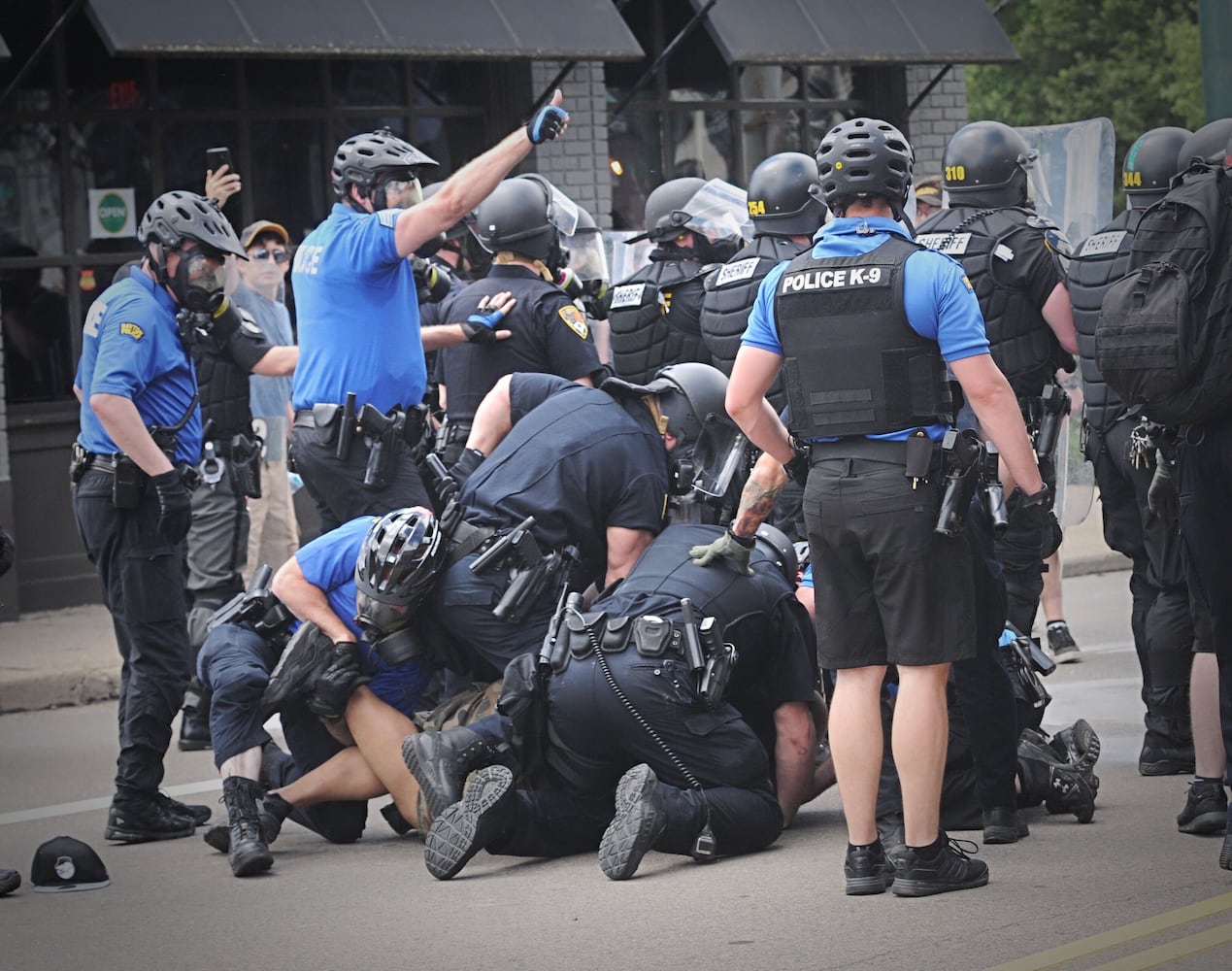 PHOTOS: Hundreds gather for protest in Dayton