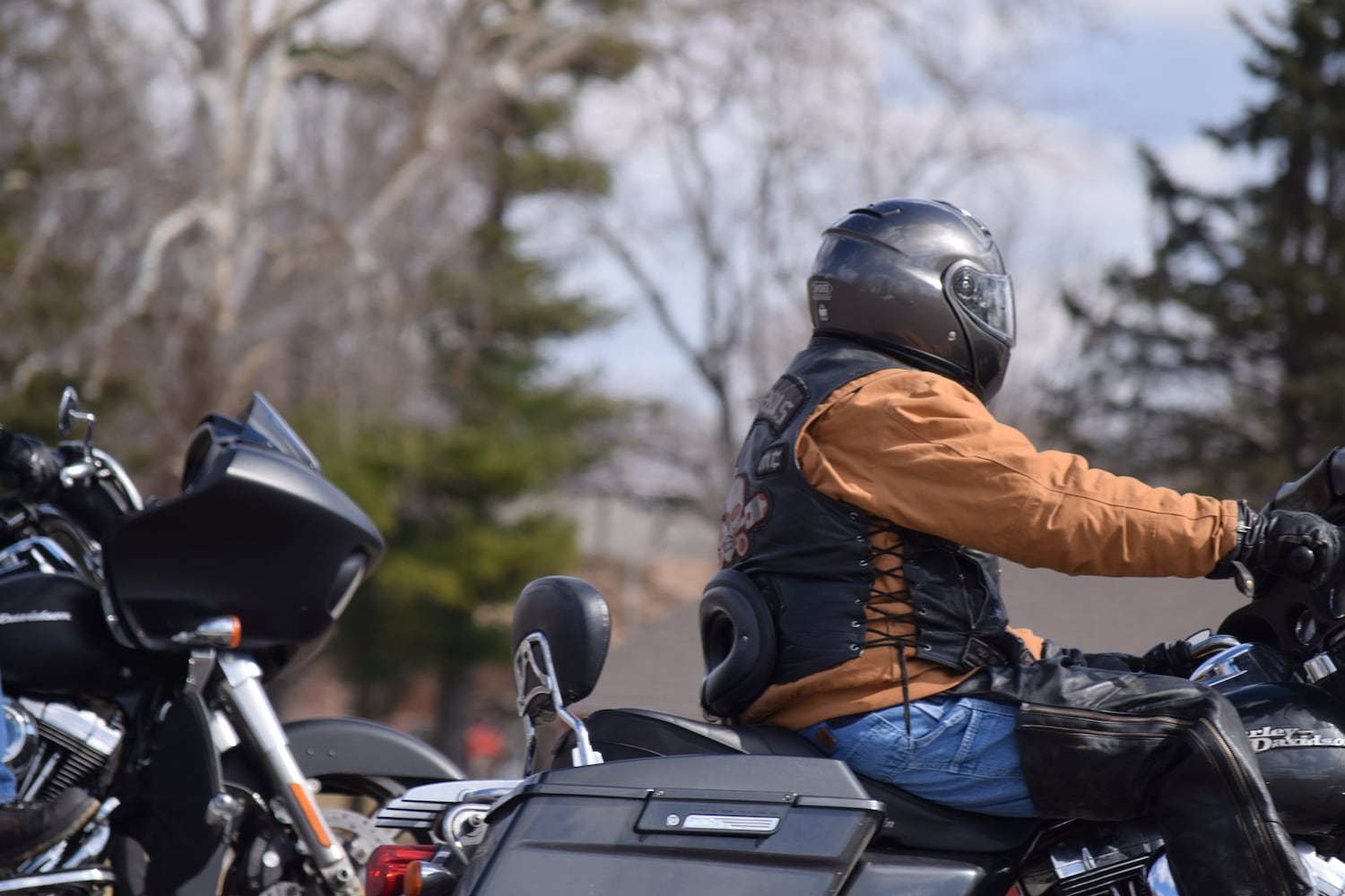 PHOTOS: Thousands of Outlaws attend motorcycle gang leaders funeral at Montgomery County Fairgrounds.