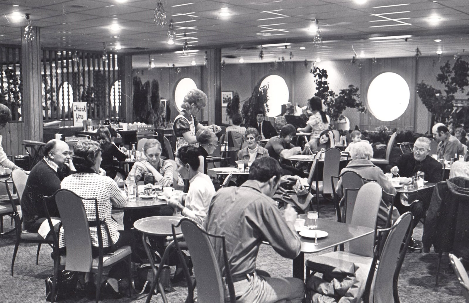 Diners pack the Over-the-Road Restaurant in 1973. The addition to Woody's Market opened in 1968. DAYTON DAILY NEWS ARCHIVE