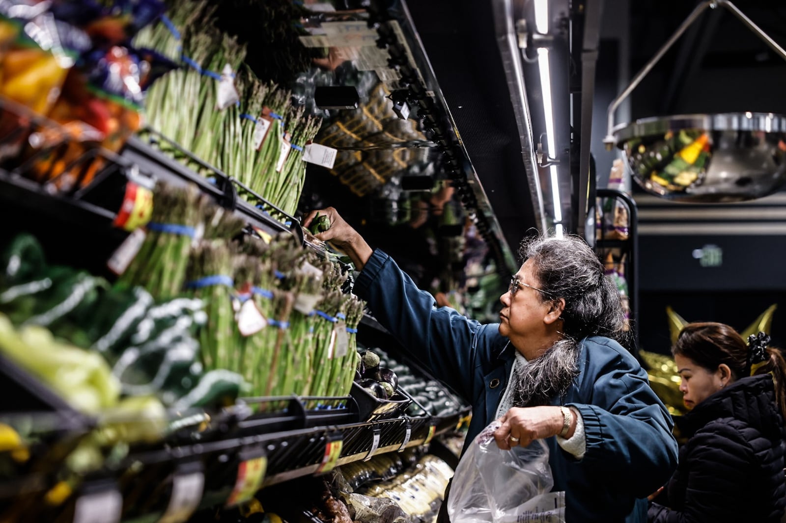 Betty Heyob of Dayton shops at the newest Kroger during its grand opening Friday morning, March 10, 2023. The new store is a $23 million investment for Cincinnati-based Kroger. JIM NOELKER/STAFF