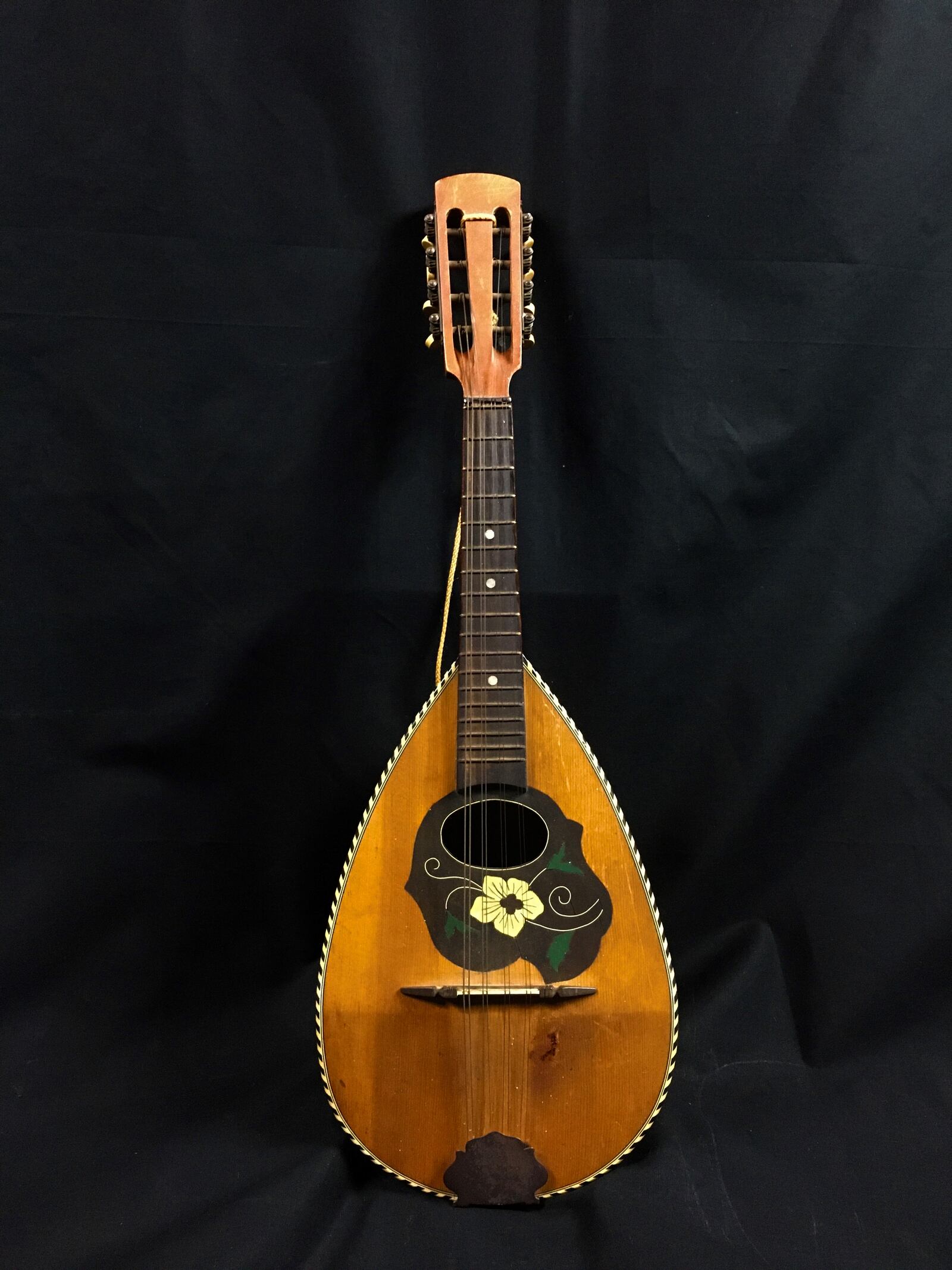 A mandolin in the possession of the National Museum of the U.S. Air Force. An Allied prisoner of war obtained the instrument in a prison camp through an exchange with a guard, according to museum curators. Air Force photo