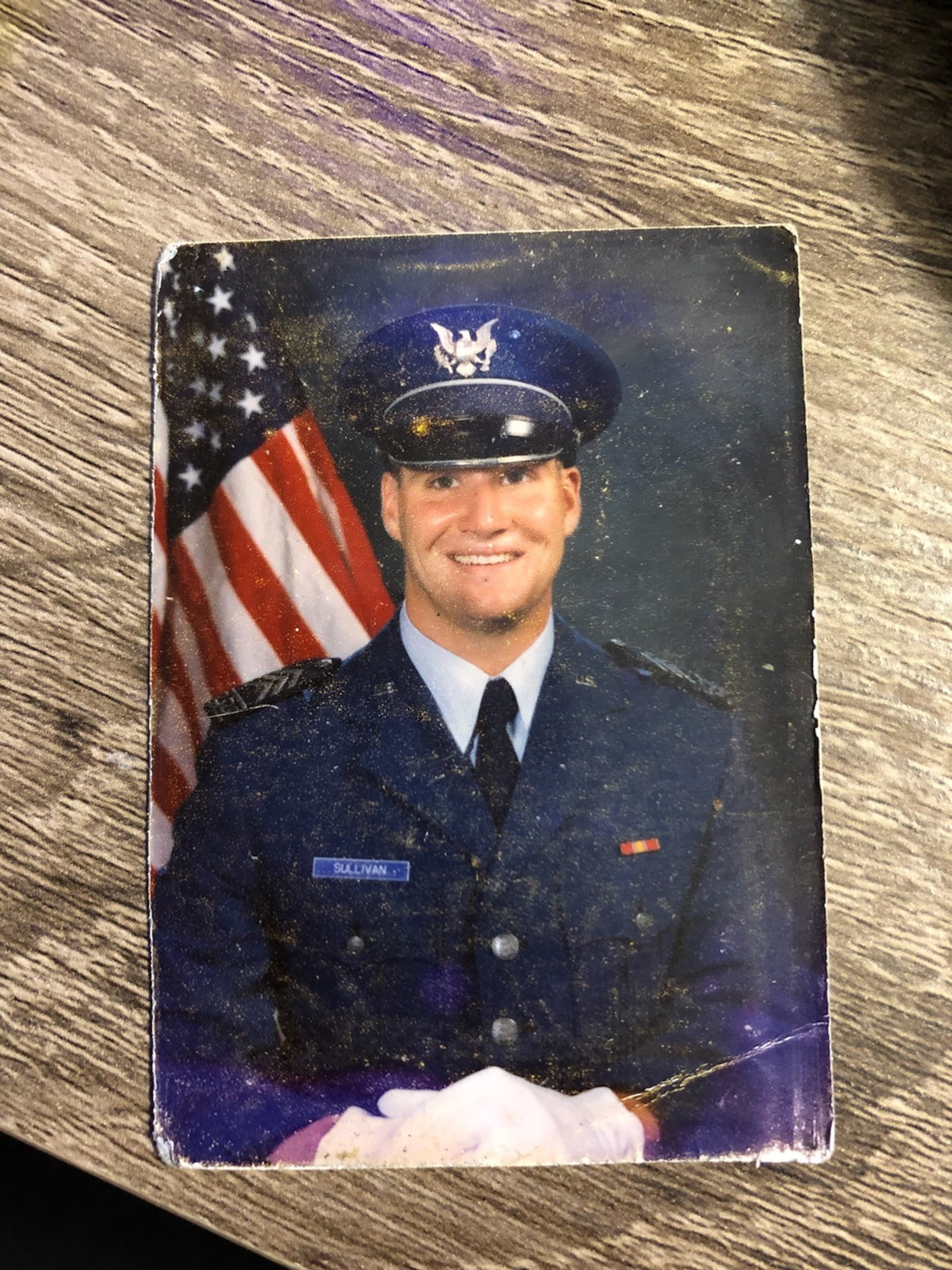 John Sullivan, Cadet 2nd Class at U.S, Air Force Academy in 1994. At the time he was a junior engineering student and starter on the Air Force hockey team. John’s son, Jack, keeps this photo in his wallet (Contributed Photo)