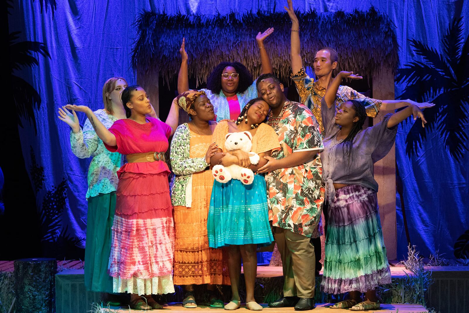 The cast of Dayton Playhouse's production of "Once On This Island." PHOTO BY RICK FLYNN PHOTOGRAPHY