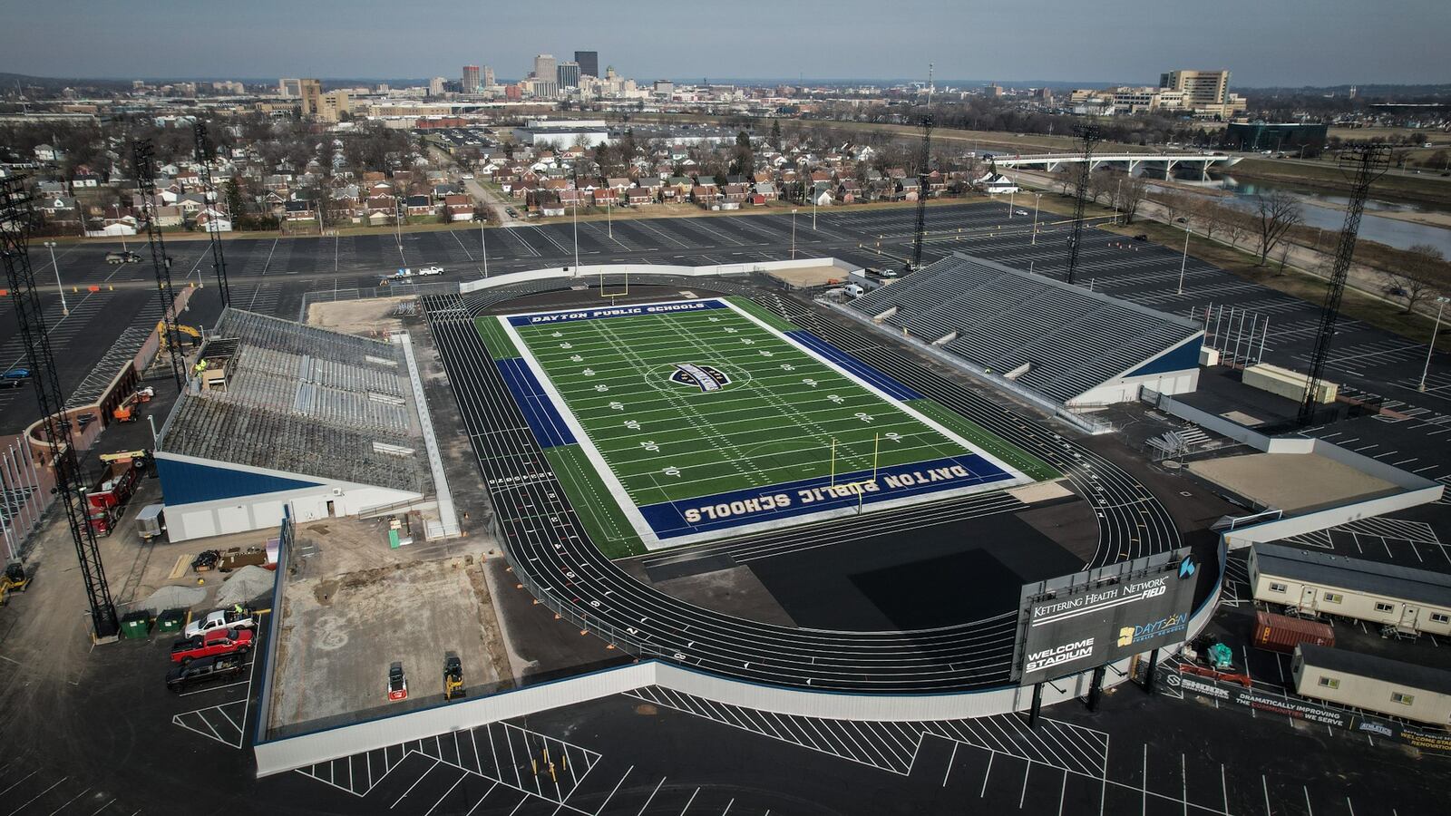 Dayton Public Schools has replaced the track and turf field in the first phase of a $11 million upgrade to the facility. Welcome Stadium opened in 1949, and the most recent revamp was a $3 million project in 2008. JIM NOELKER/STAFF