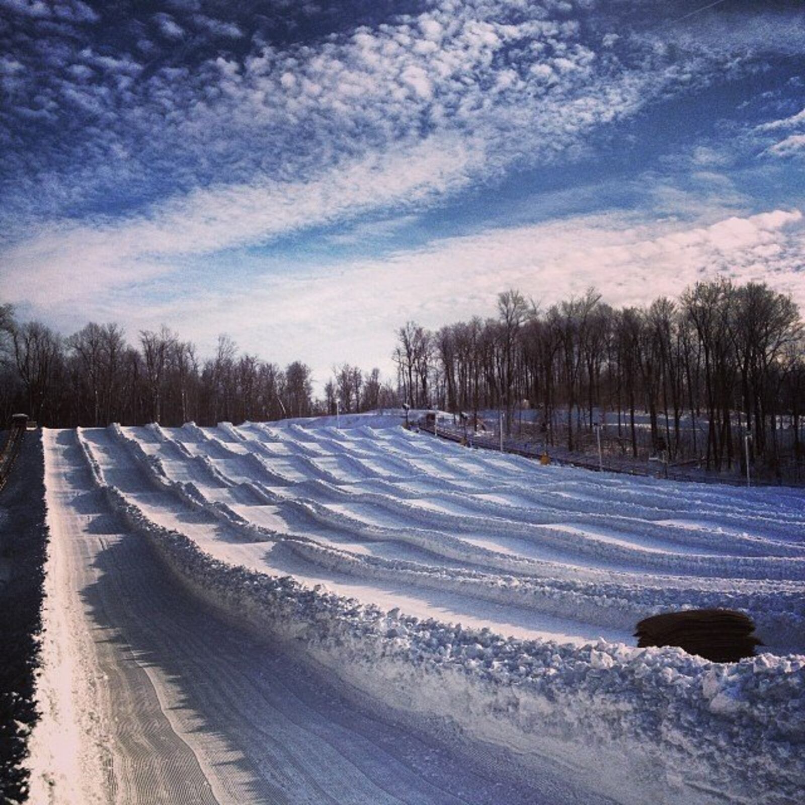 Avalanche Tubing Park at Mad River Mountain in Zanesfield, Ohio.