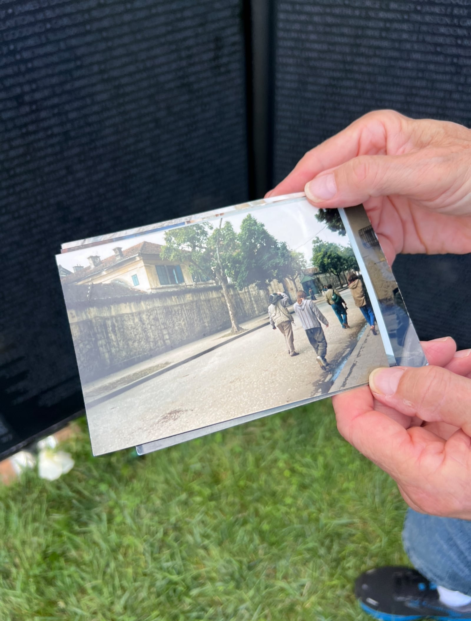 Coulson returned to Vietnam in the 1980s, here sharing a photo he took during the trip of the infamous Hoa Lo Prison in Hanoi. AIMEE HANCOCK/STAFF