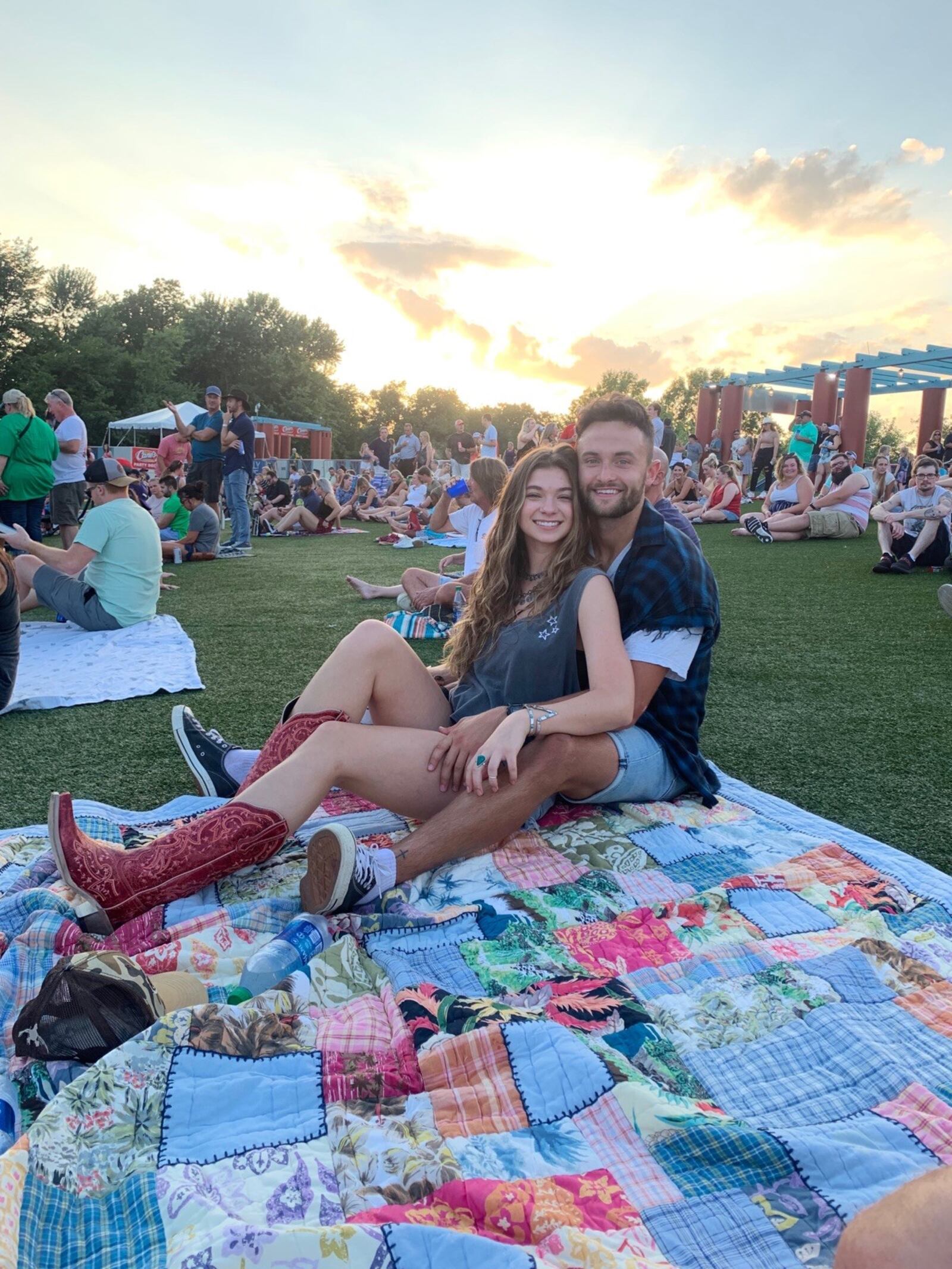 Jack Sorenson, the All Mid-American Conference receiver, and his girlfriend Paige Coffman at a Zac Brown concert at Riverbend Music Center in Cincinnati. CONTRIBUTED