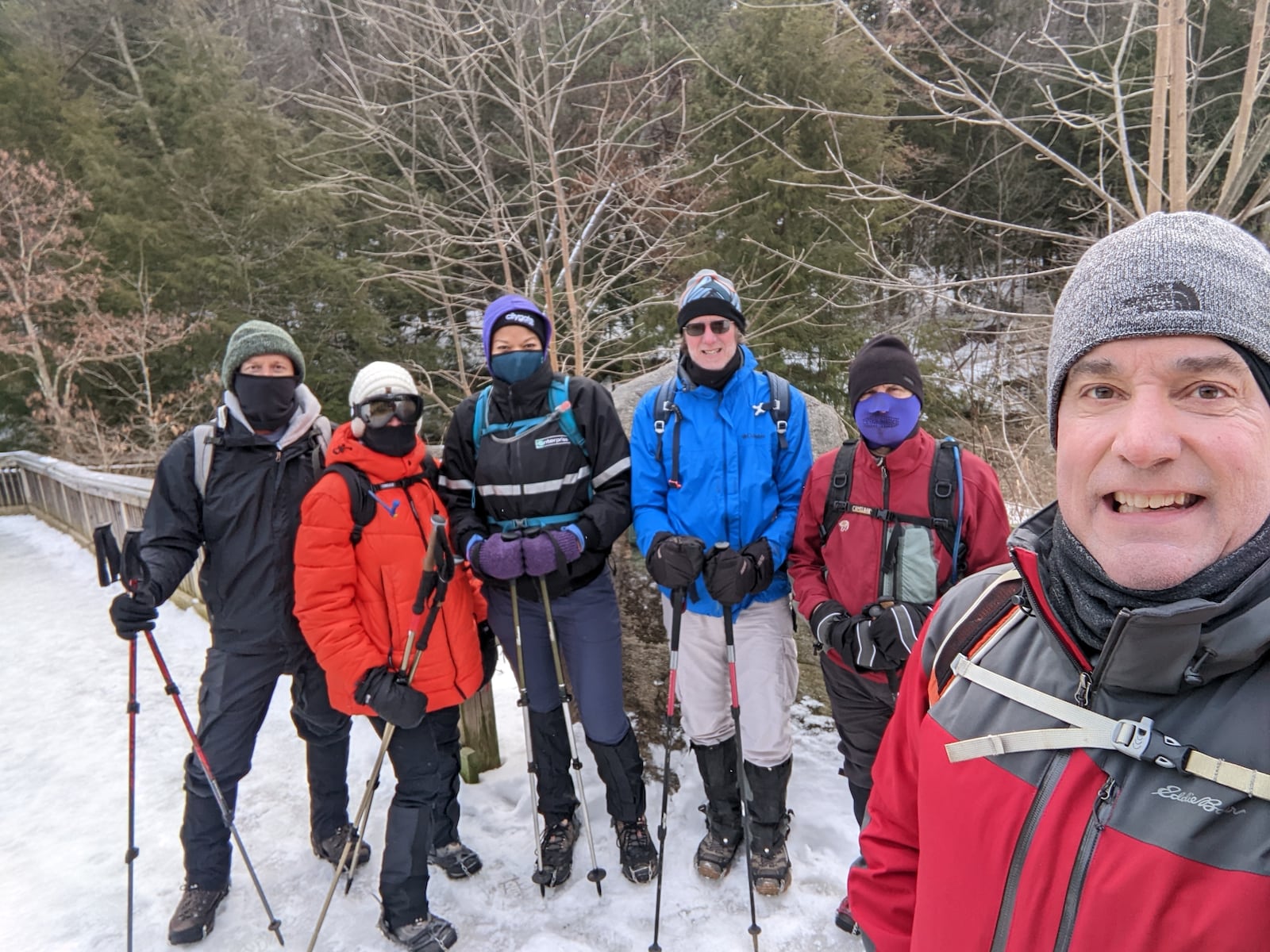 Dayton Hikers founder Andy Niekamp (right) leads a winter hike - CONTRIBUTED