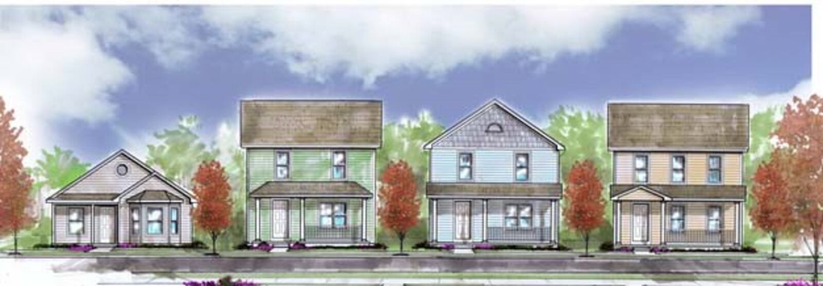 An image of proposed housing in the Wolf Creek section of Dayton from the Montgomery County Land Bank. Contributed.