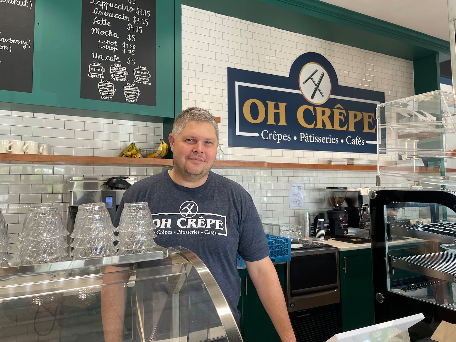 J.D. Winteregg (pictured) is the co-owner of Oh Crêpe, located at 79 Foss Way in Troy.