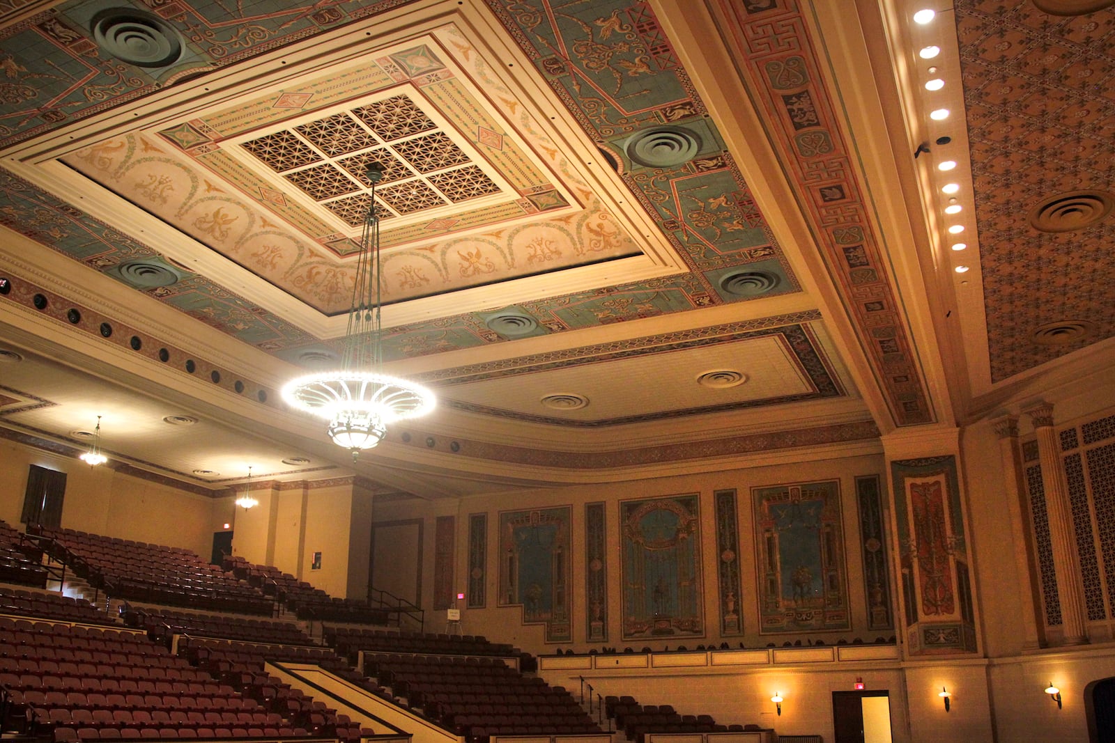 Major renovations to the Dayton Masonic Center's Schiewetz Auditoriumin in the last few years â new seating and carpeting, air conditioning, the addition of an elevator and lighting and sound upgrades â are just part of the draw as a concert venue. LISA POWEL / STAFF