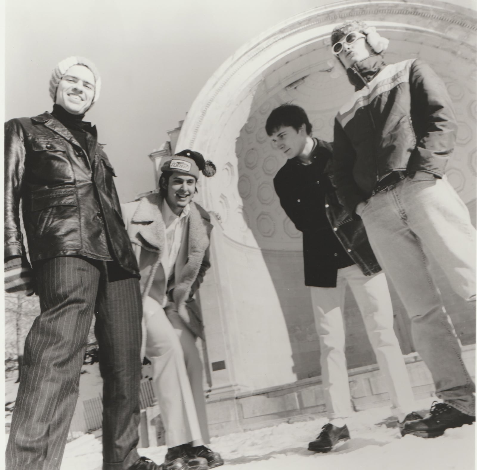 Brainiac in a Touch and Go Records promo from the mid-1990s, (left to right) the late Tim Taylor with Tyler Trent, John Schmersal and Juan Monasterio.