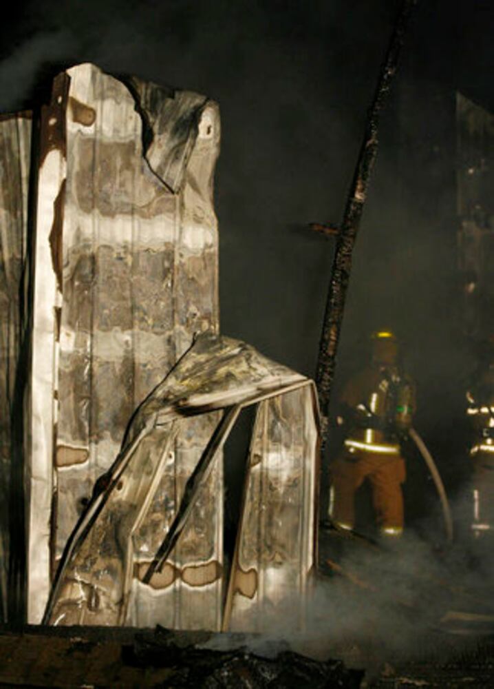 Fire destroys barn