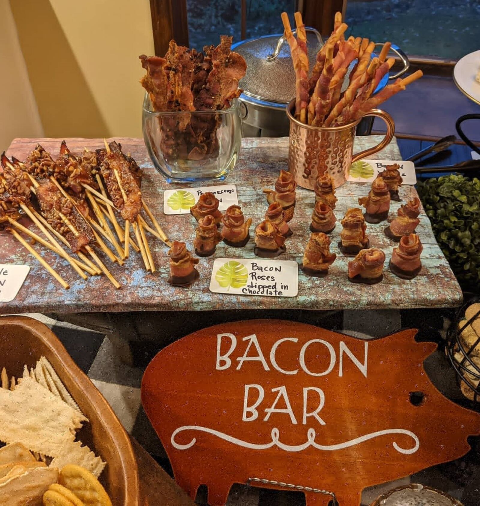 Bacon Bar catered by Brock Masterson’s Catering & Events