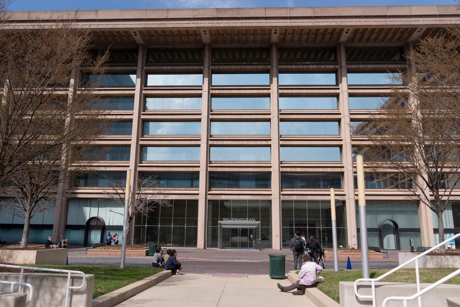 The building which houses the offices of the Institute of Museum and Library Services (IMLS), is seen, Thursday, March 20, 2025, in Washington. (AP Photo/Jacquelyn Martin)