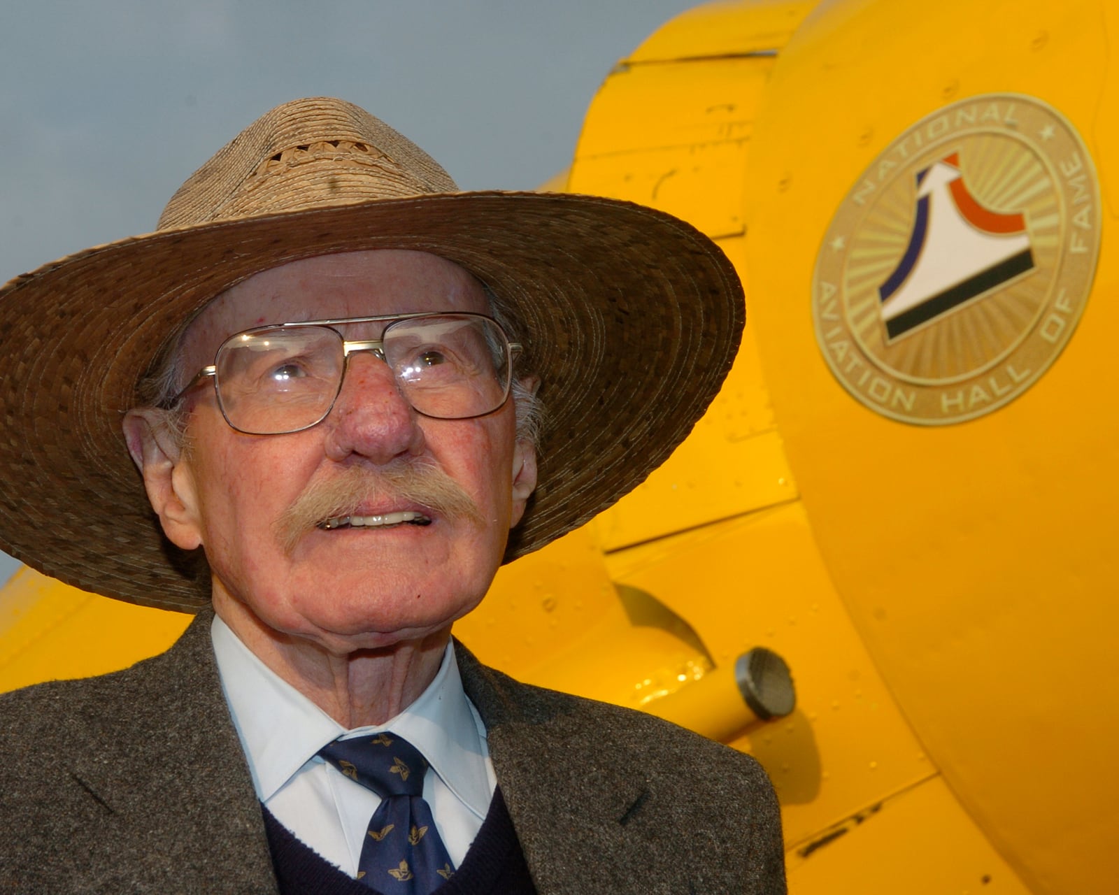 Air show legend Bob Hoover is shown in 2005. Hoover, who was once stationed at Wright Field and inducted into the National Aviation Hall of Fame, has died at the age of 94. MIKE ULLERY/NATIONAL AVIATION HALL OF FAME