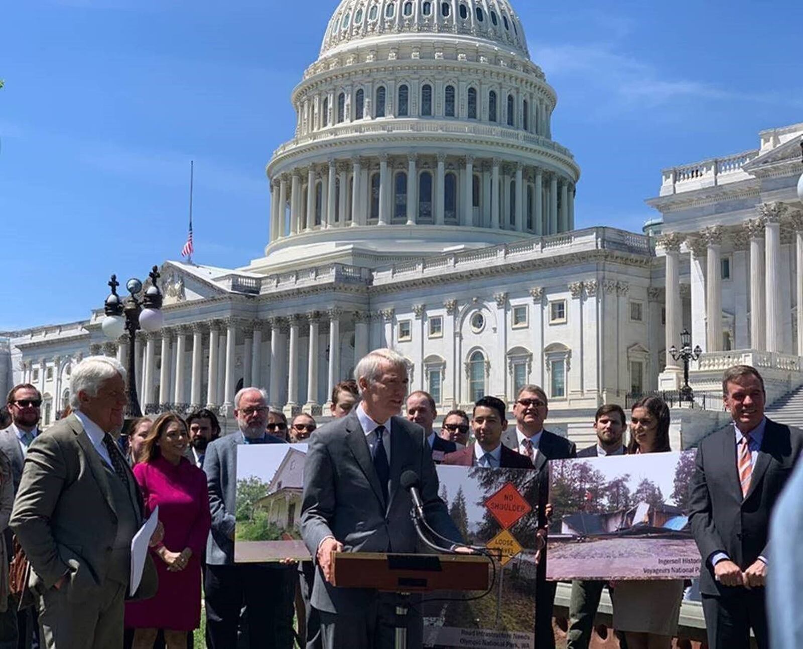 U.S. Sen. Rob Portman, R-Ohio, speaks during a press conference in support of his Restore Our Parks Act this week. The bill would provide $6.5 billion to help alleviate a backlog of deferred maintenance at National Parks.