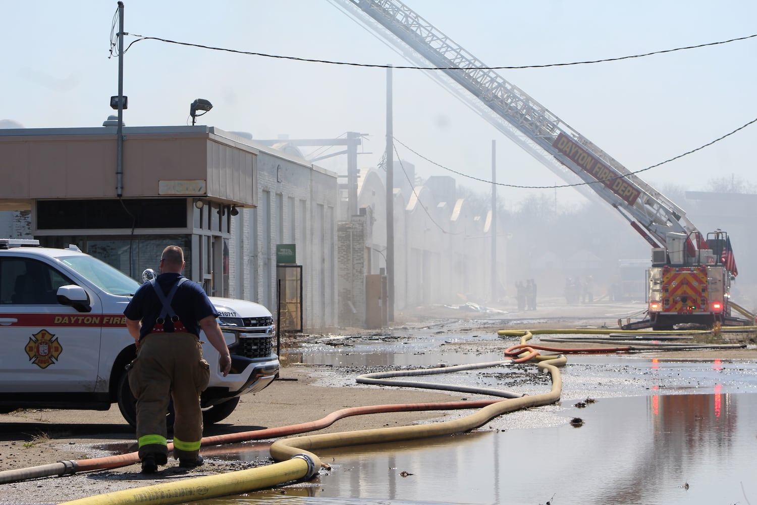 Fire at Wright brothers airplane factory site