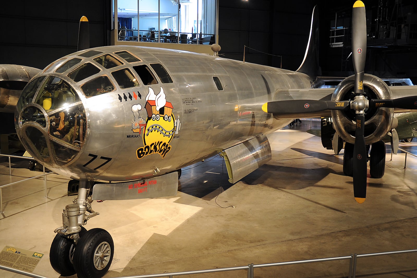 Called Bockscar, the museum's B-29, famously dropped the "Fat Man" atomic bomb on Nagasaki, Japan on Aug. 9, 1945. 